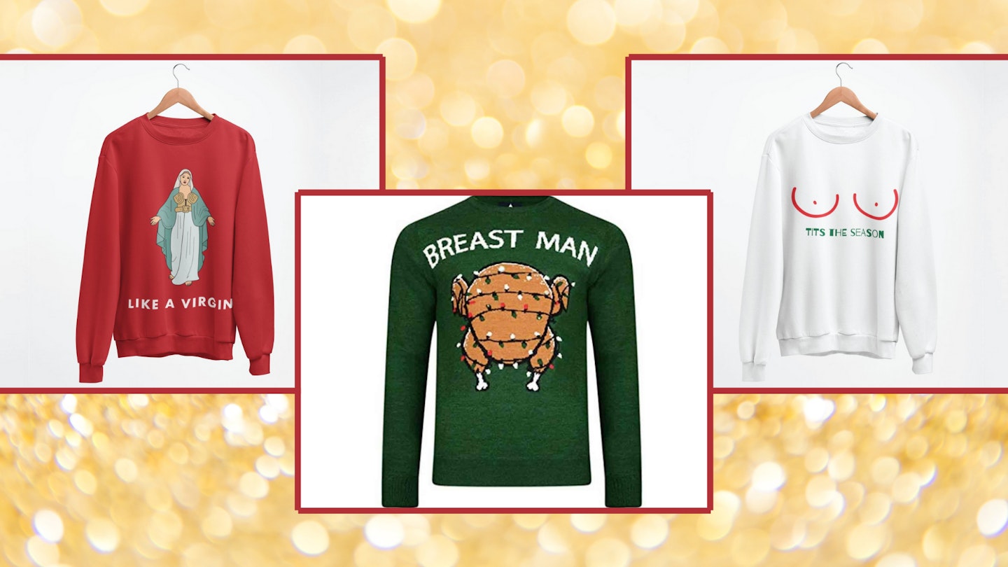 rude christmas jumpers
