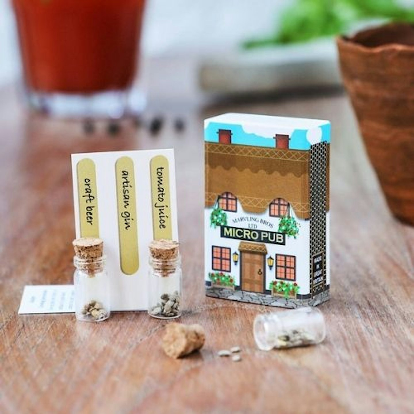 Grow Your Own Micropub Seed Kit in a Matchbox
