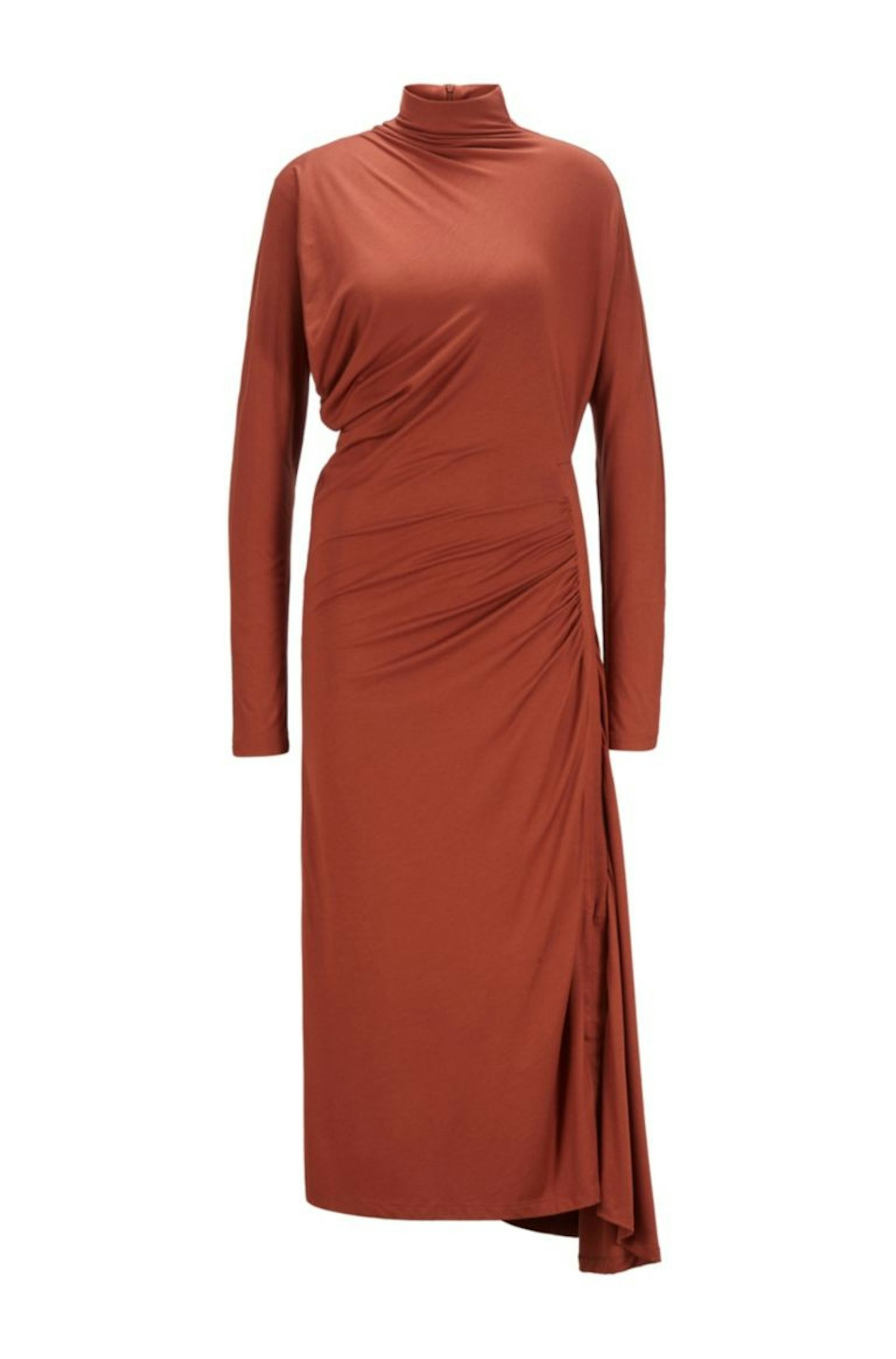 BOSS, Stretch-Jersey Maxi Dress With Asymmetric Hem, £299