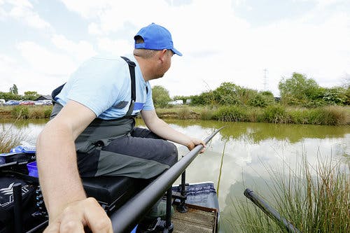 carp fishing with pole