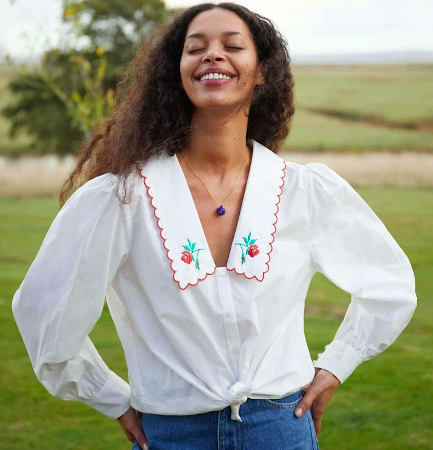 Rixo, Lila Long-Sleeved Blouse, £155