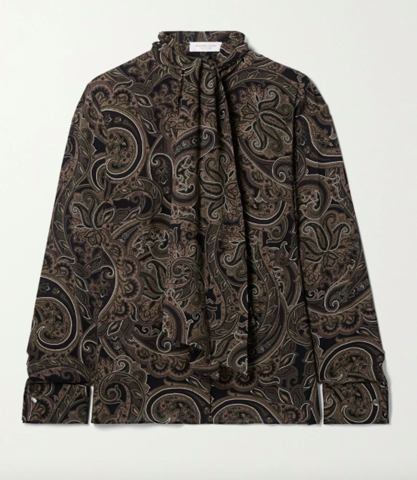 Michael Kors Collection, Pussy-Bow Paisley-Printed Silk-Georgette Blouse, £620
