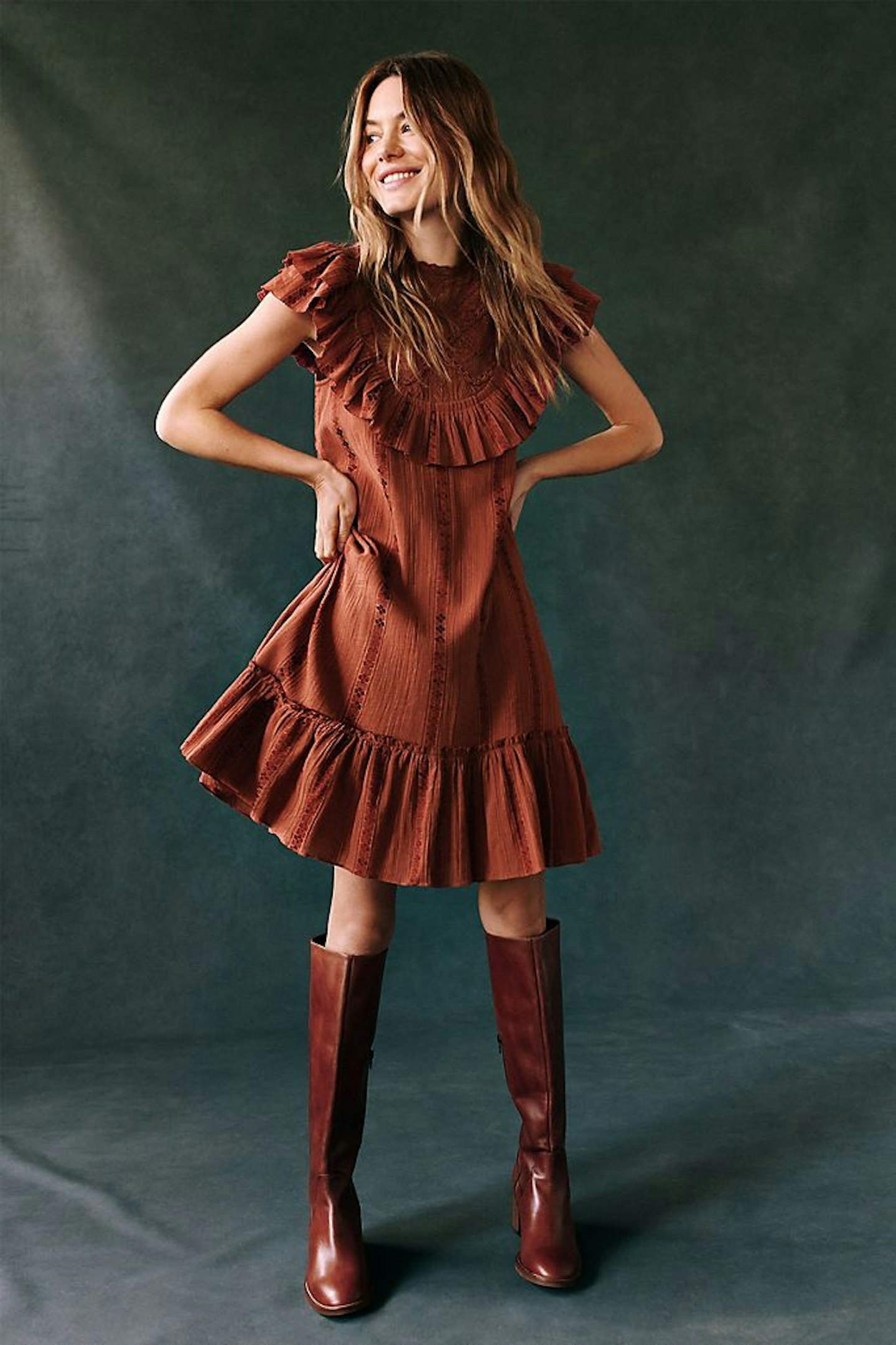 Lesly Ruffled Mini Dress, WAS £198 NOW £148.50