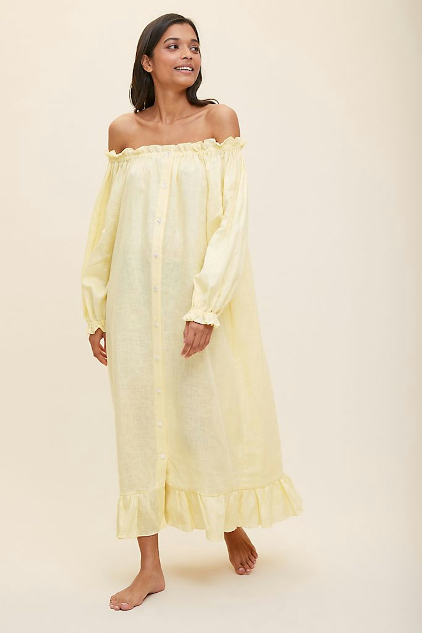 Hover your mouse over an image to zoom.  Sleeper Joyce Buttoned Sleep Dress, WAS £218 NOW £163.50