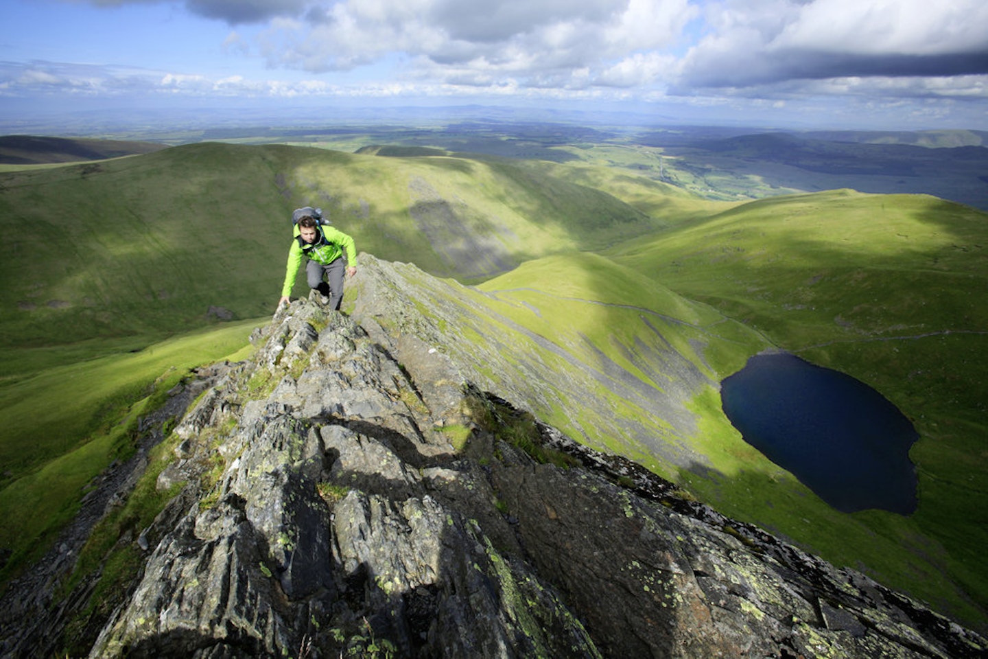 Scales Tarn below the ridge, rarely gets full sun. Photo: Tom Bailey / Trail Magazine 