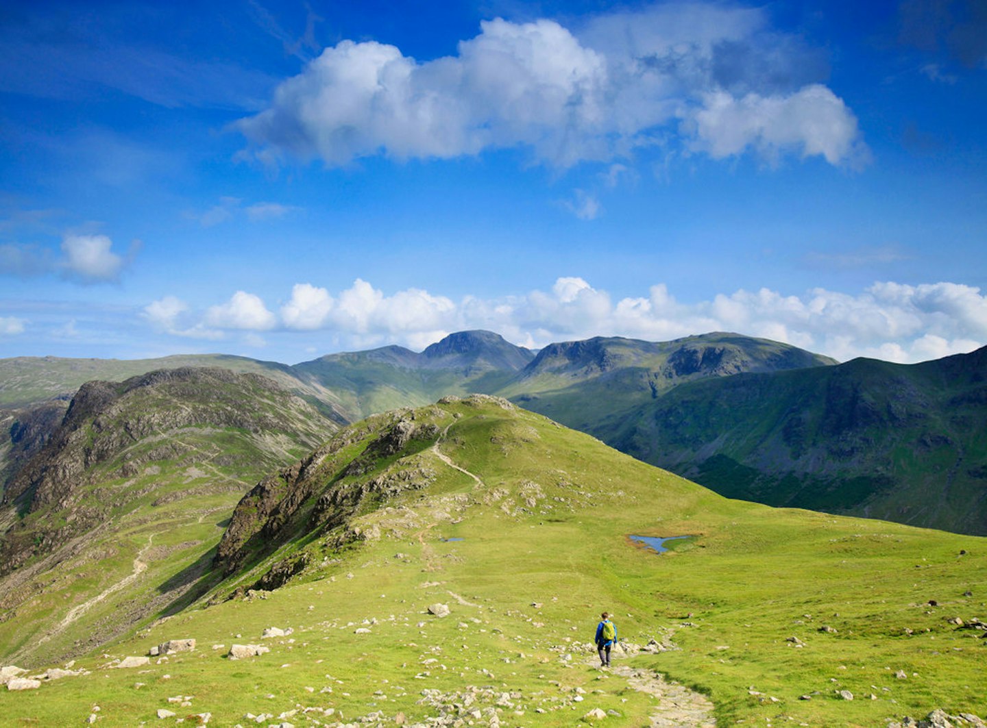 Heading towards the highest mountains in England on the Coast to Coast's Lake District stretch. 