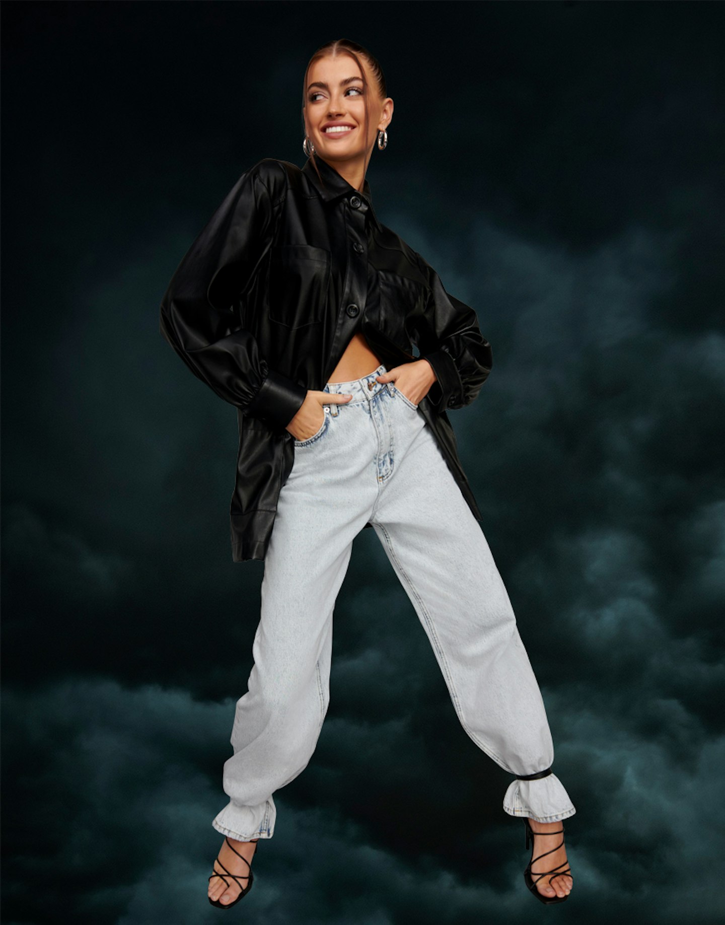 ASOS Design, High-Rise Relaxed Dad Jeans In Bleach Wash, WAS £35, NOW £24.50