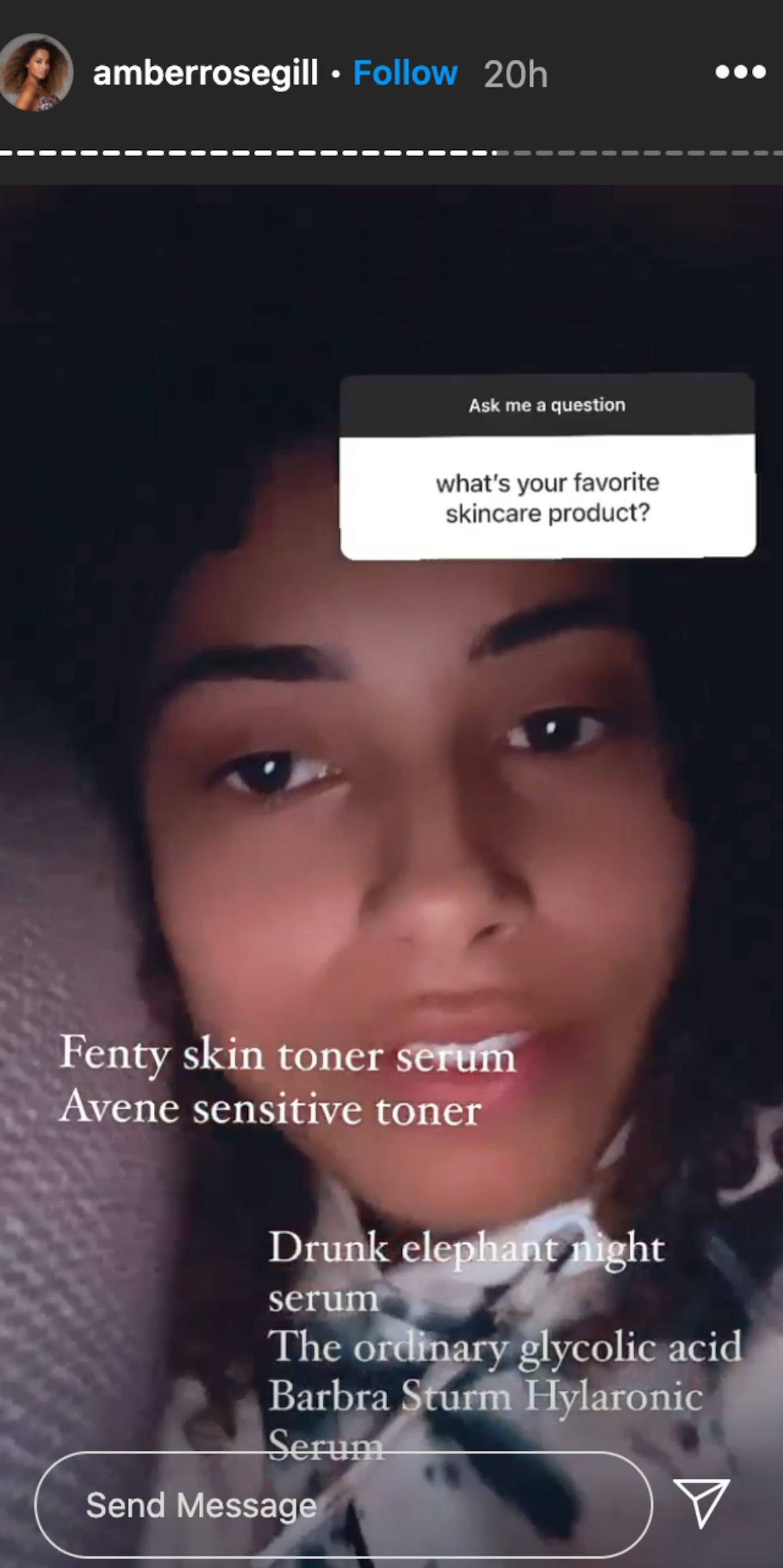 amber gill skincare faves