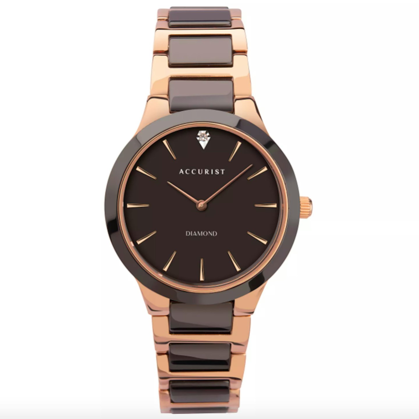 Accurist, Diamond Ladies Two-Tone Ceramic Bracelet Watch, WAS £239.99 NOW £119.99