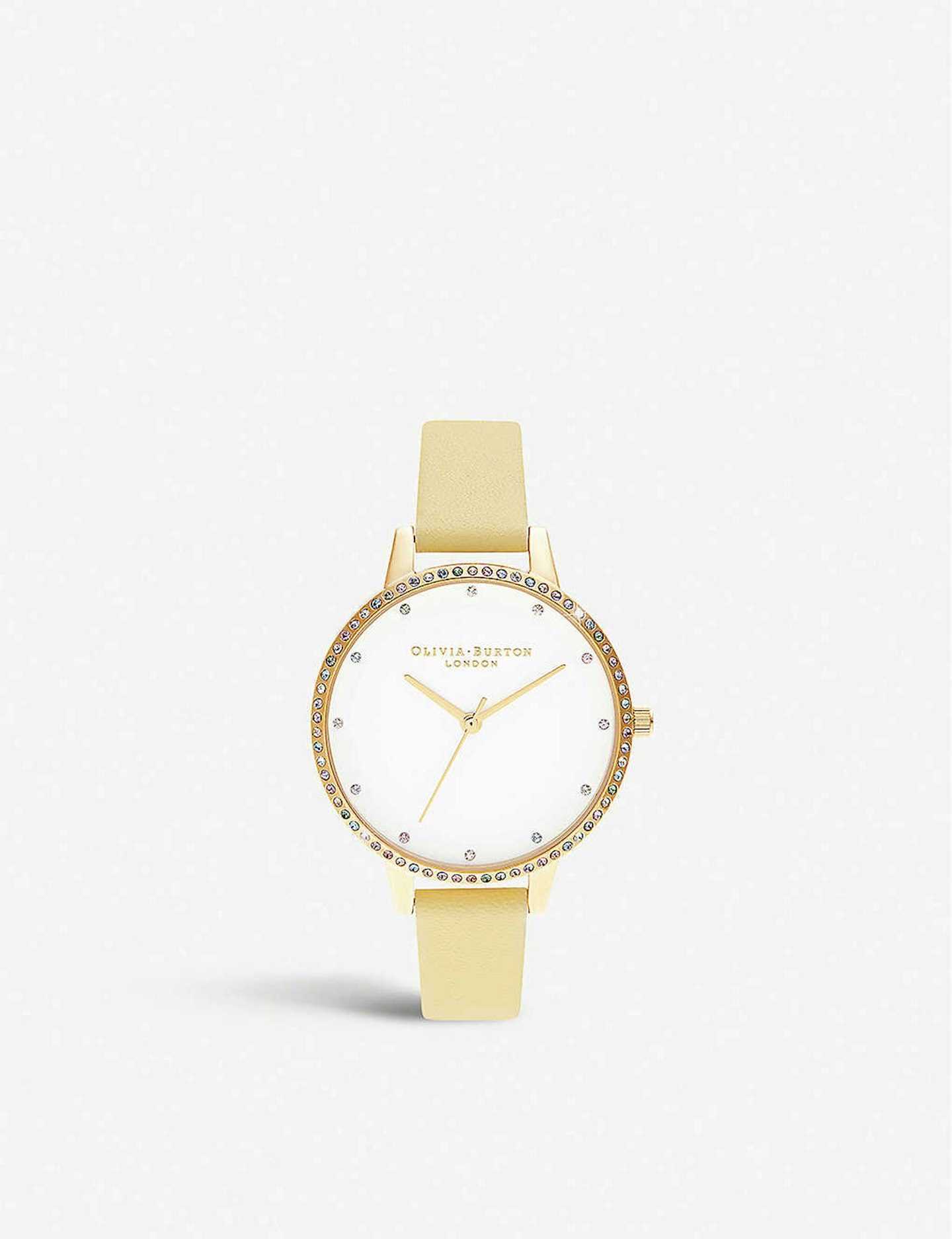 Olivia Burton, Rainbow Gold-Toned Stainless Steel And Leather Watch, WAS £125, NOW £100