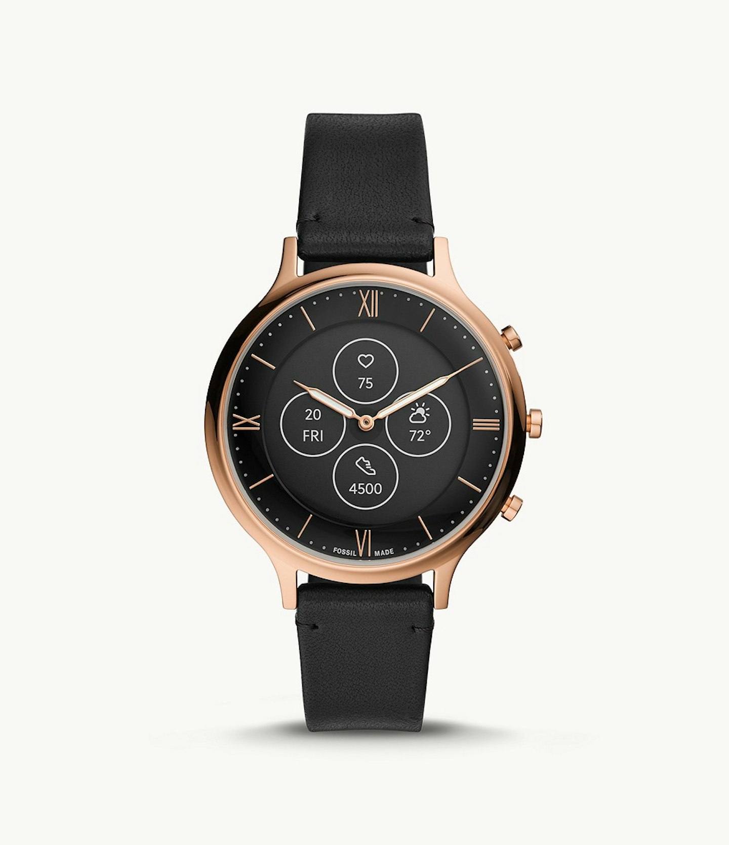 Fossil, Hybrid Smartwatch Charter Black Leather, WAS £189 NOW £132.30
