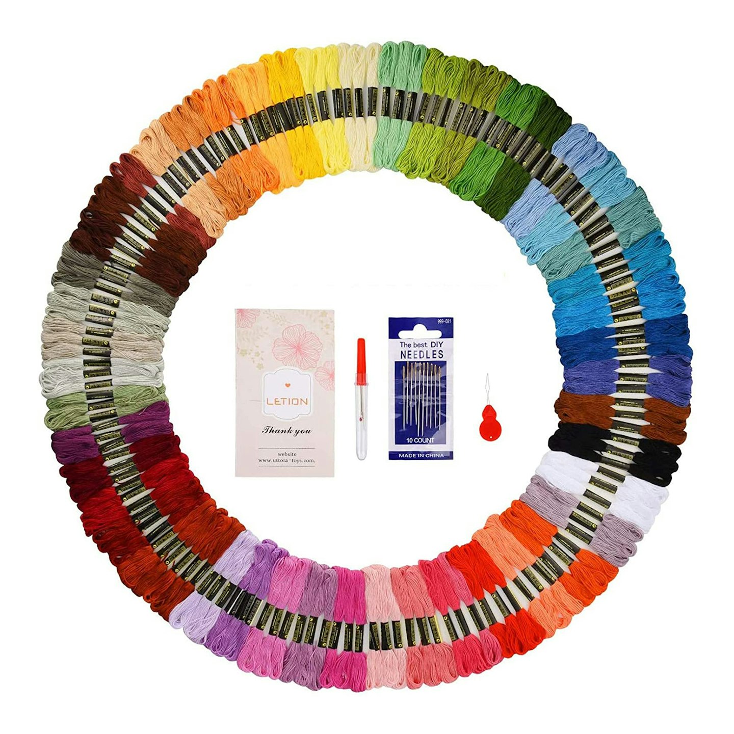 LETION Embroidery Thread, 144 Skeins