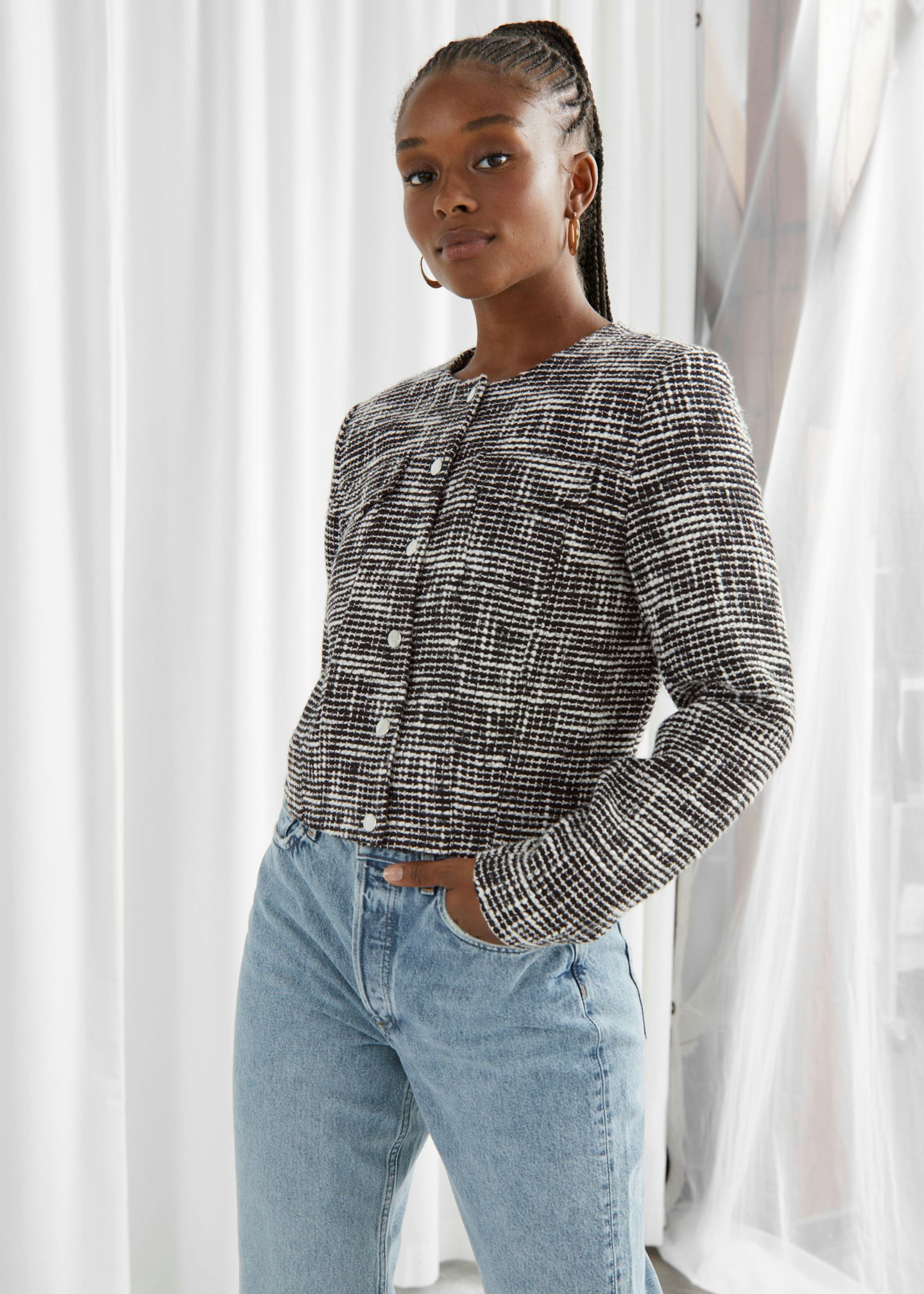 & Other Stories, Tailored Tweed Jacket, WAS £95 NOW £47