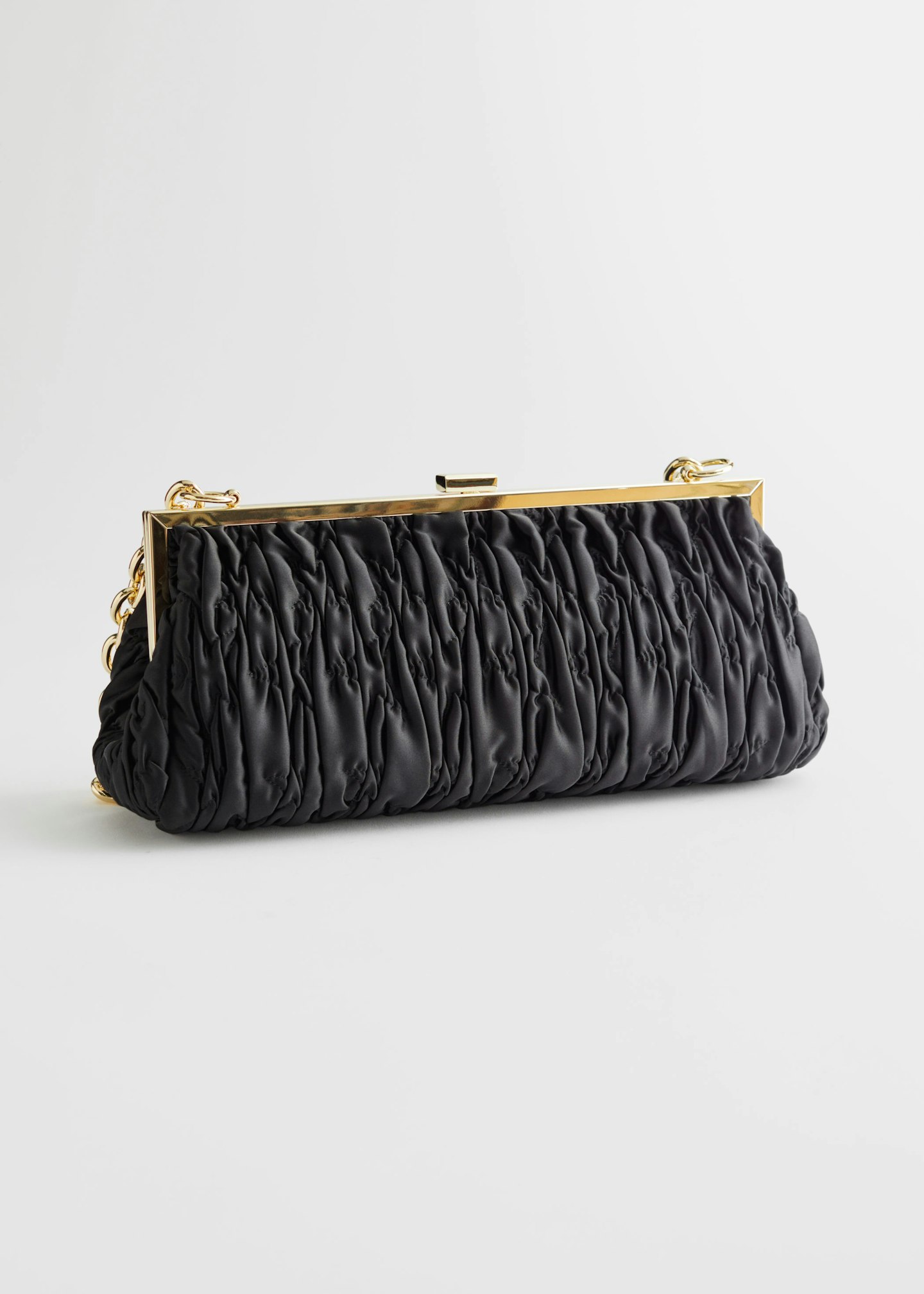 & Other Stories, Ruched Satin Shoulder Bag, WAS £75 NOW £37