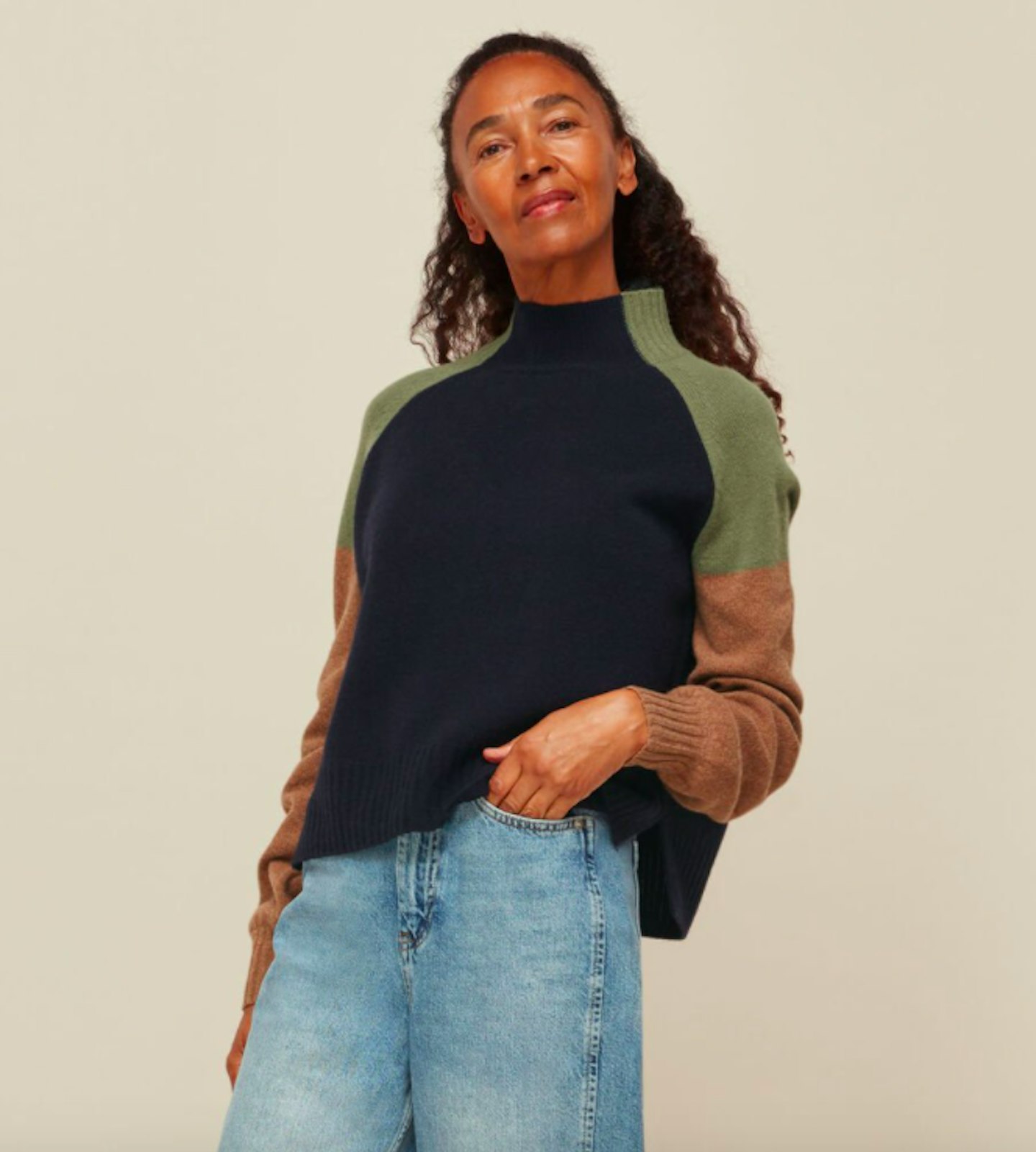 Whistles, Colour Block Merino Jumper, £109