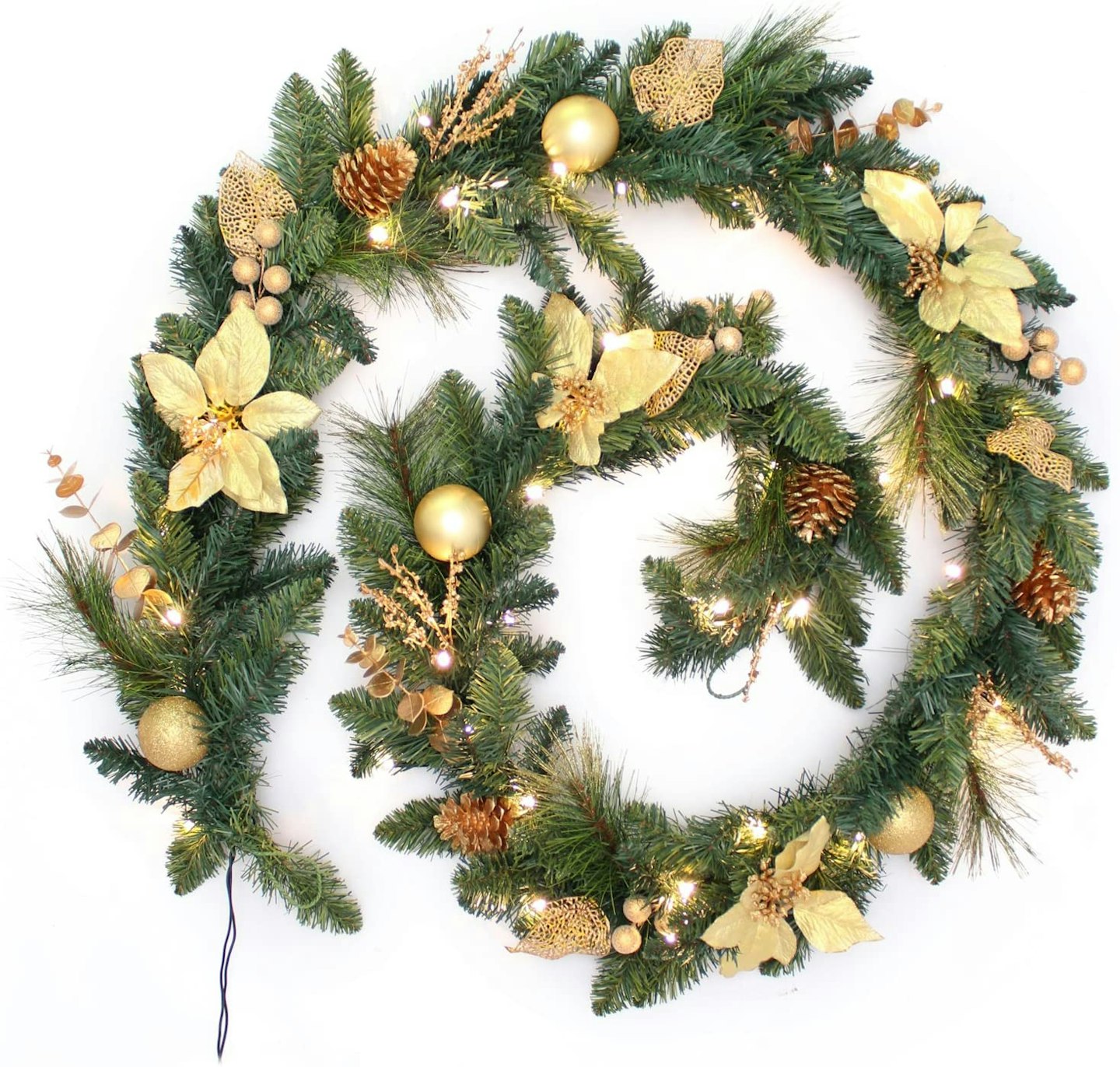 WeRChristmas Pre-Lit Decorated Garland Christmas Decoration
