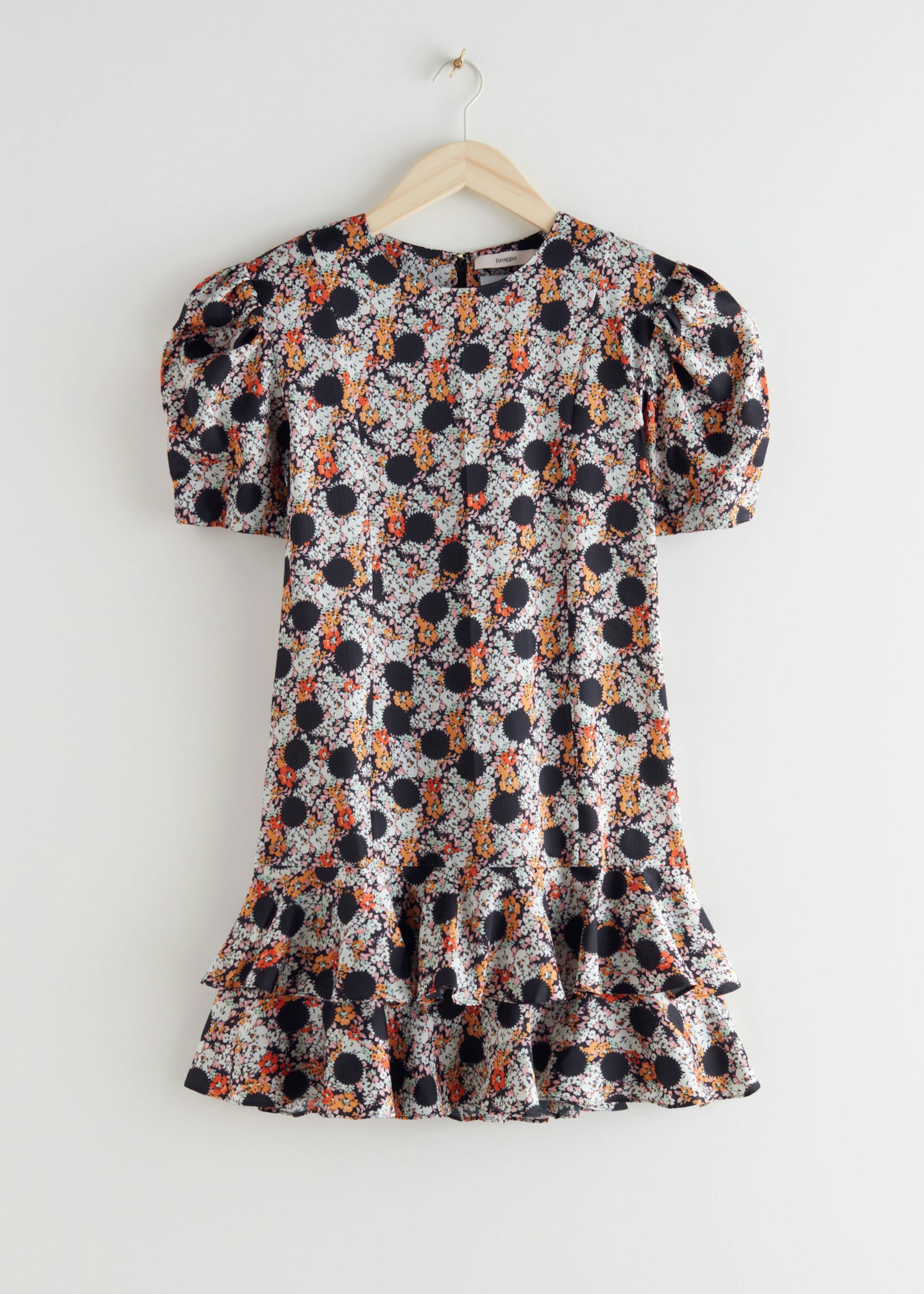 Ruffled Puff Shoulder Mini Dress, £85