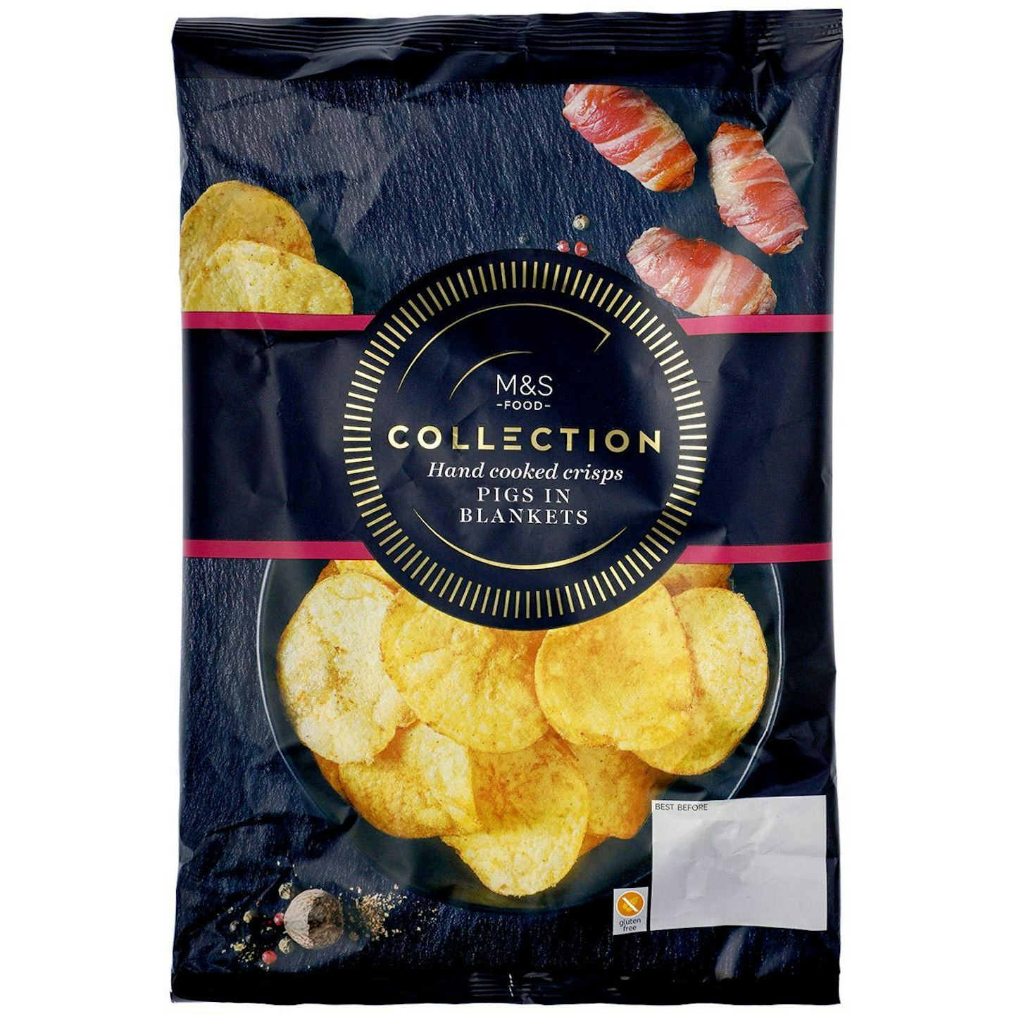 M&S Collection Pigs in Blankets Hand Cooked Crisps, £1.75
