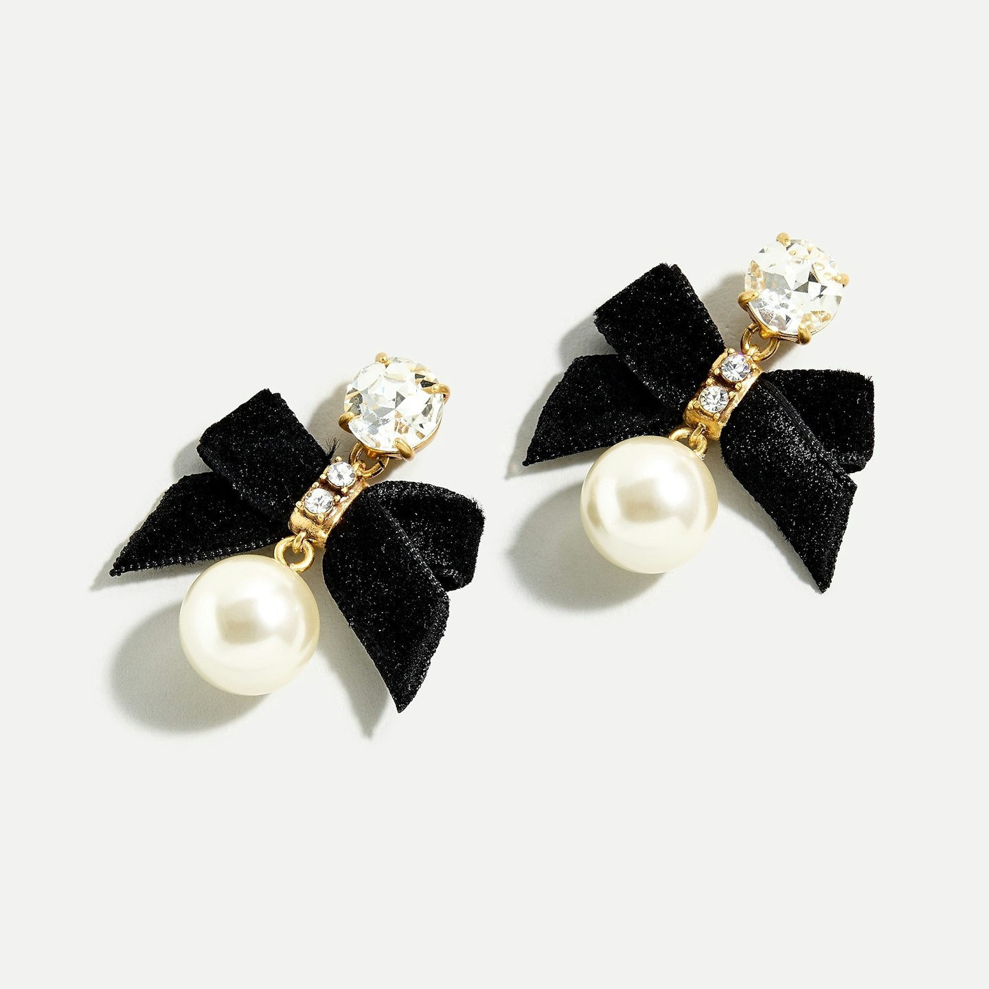 Festive bow pearl earrings, J. Crew,  £17