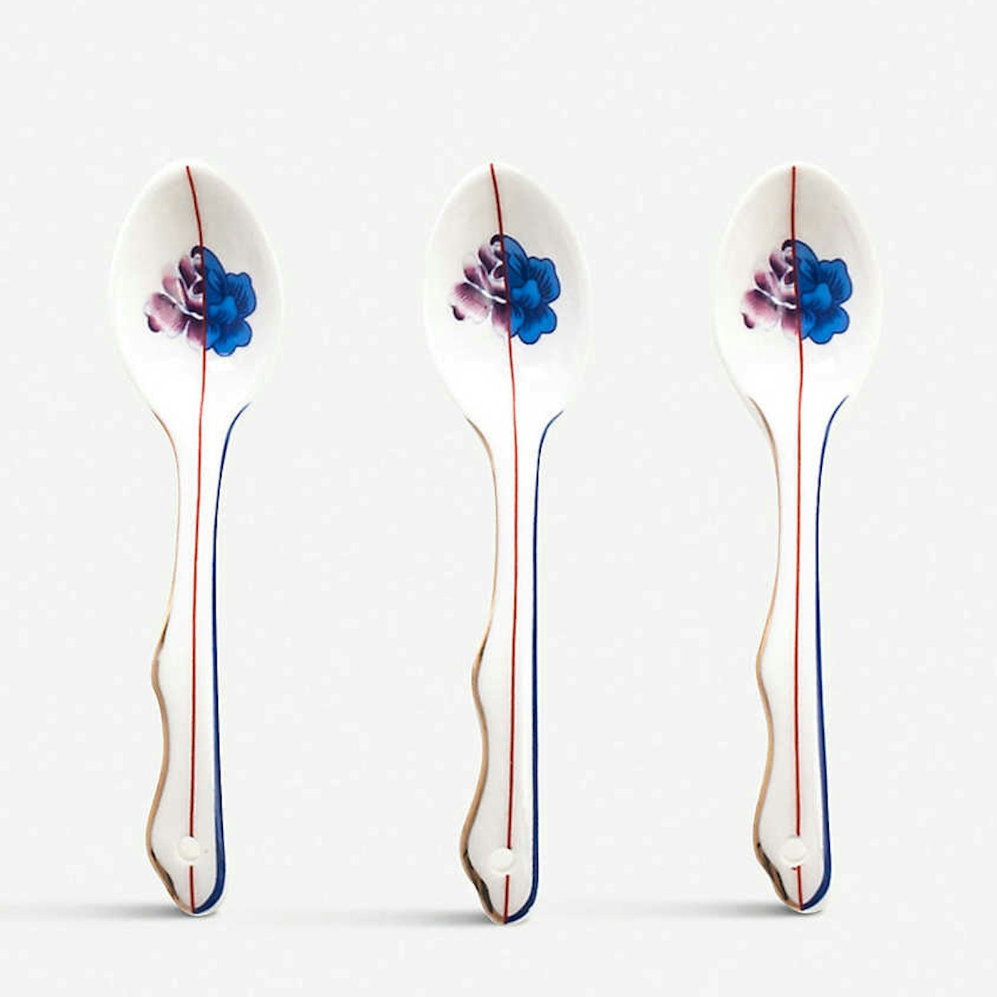 SELETTI Hybrid Armilla Bone China Porcelain Spoons (set of three)