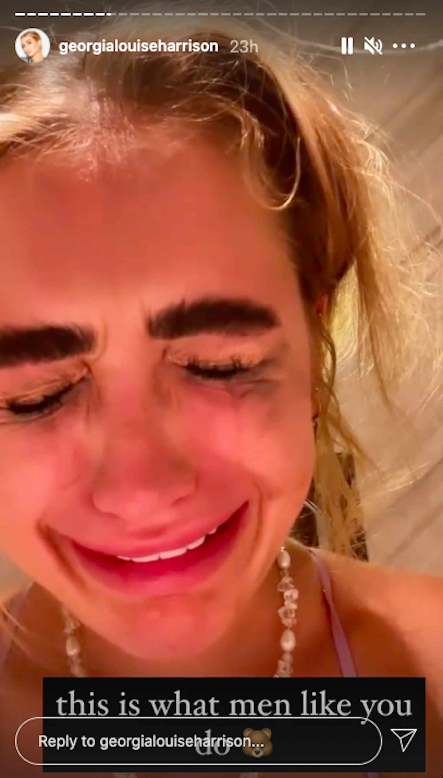 Georgia Harrison crying