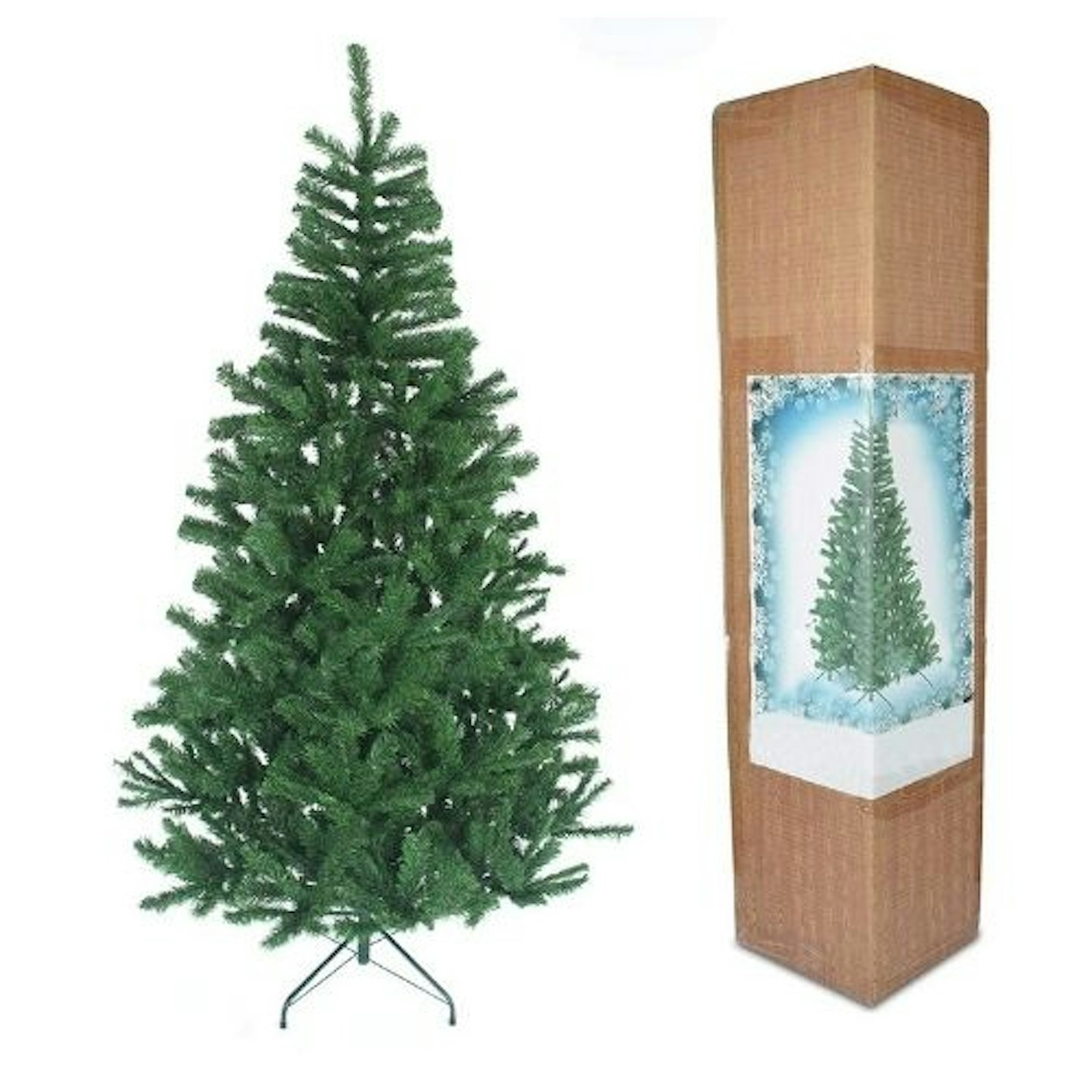 SHATCHI 6ft/180cm Alaskan Pine Green Artificial Christmas Tree