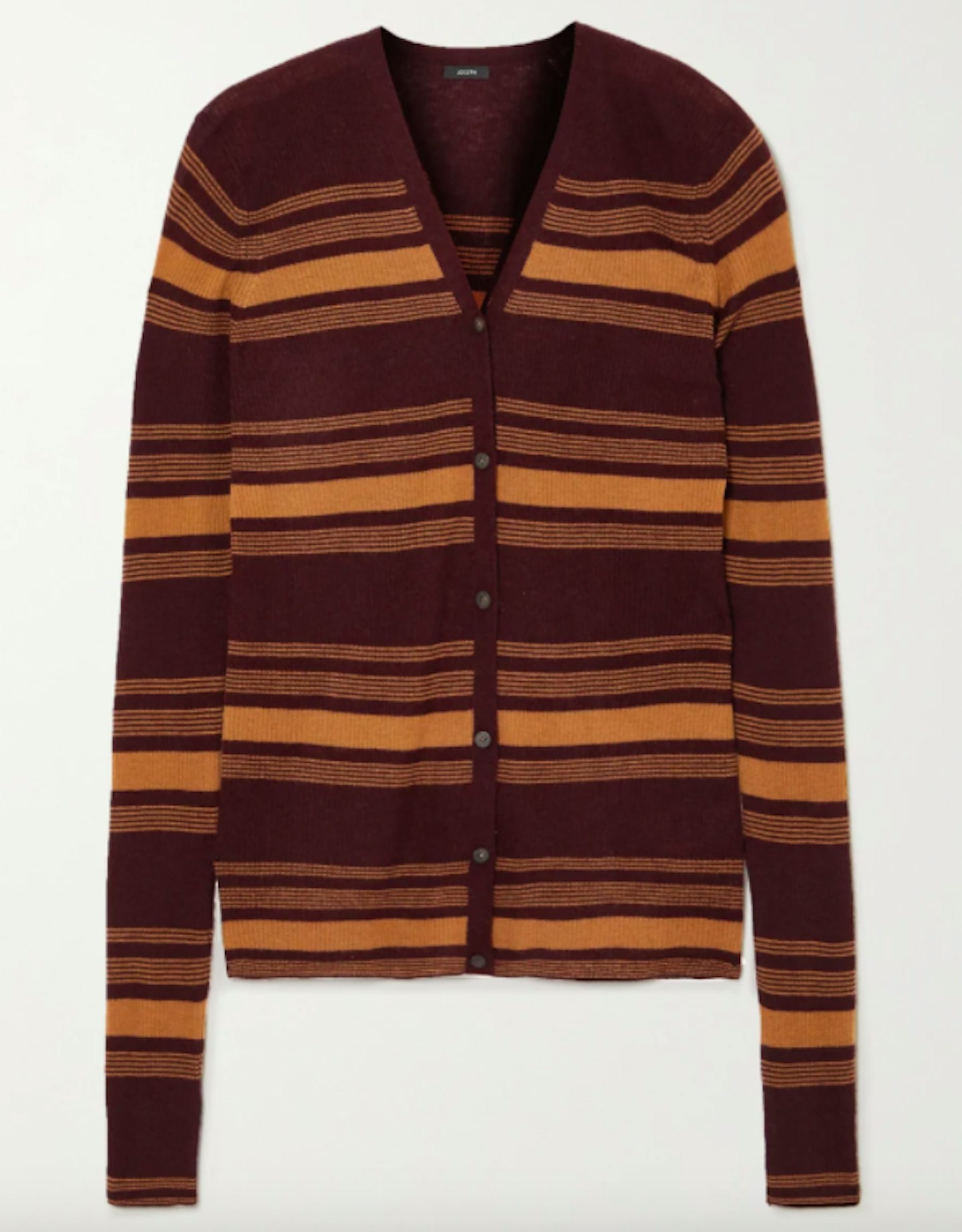 Joseph, Striped Ribbed Cashmere Cardigan, WAS £295 NOW £177