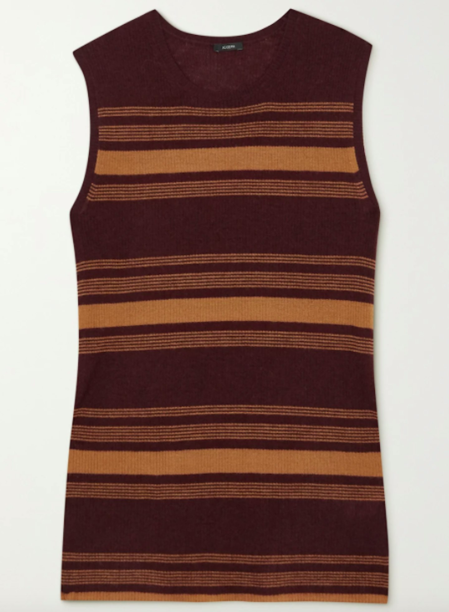 Joseph, Striped Ribbed Cashmere Tank, WAS £225 NOW £157.50