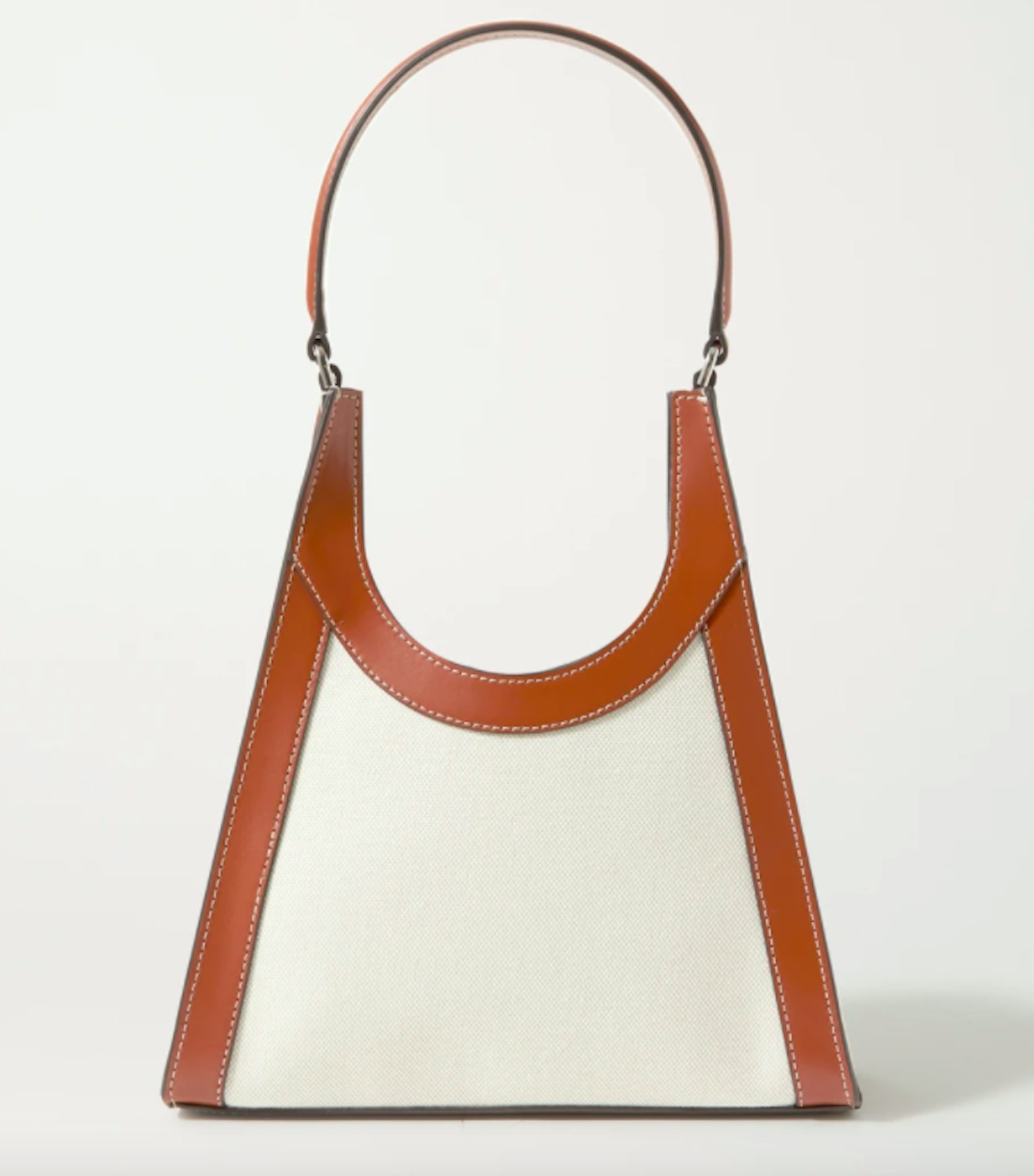 Staud, Rey Leather-Trimmed Canvas Tote, WAS £240 NOW £168