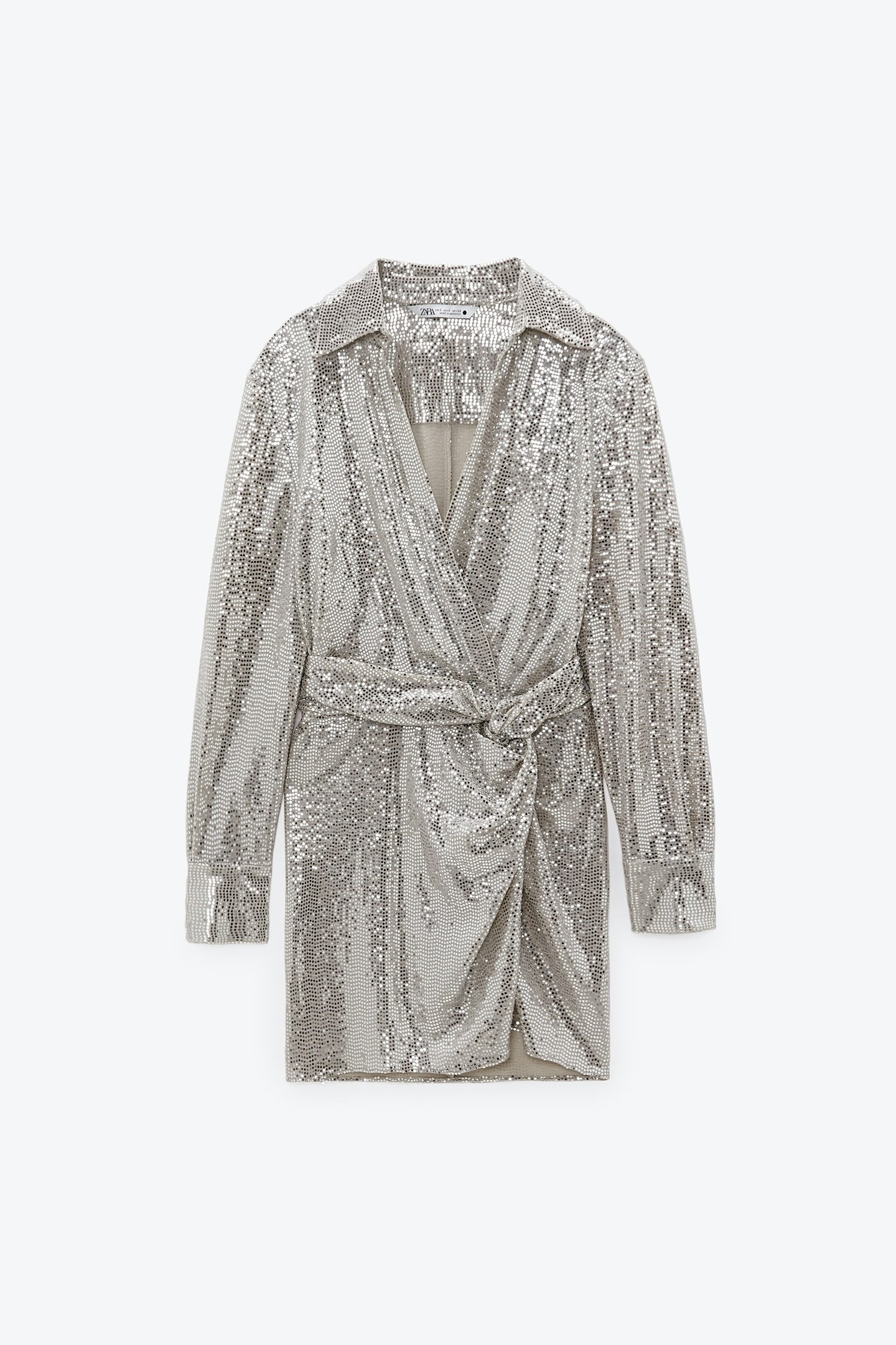 Zara, Shiny Dress With Knot, £49.99