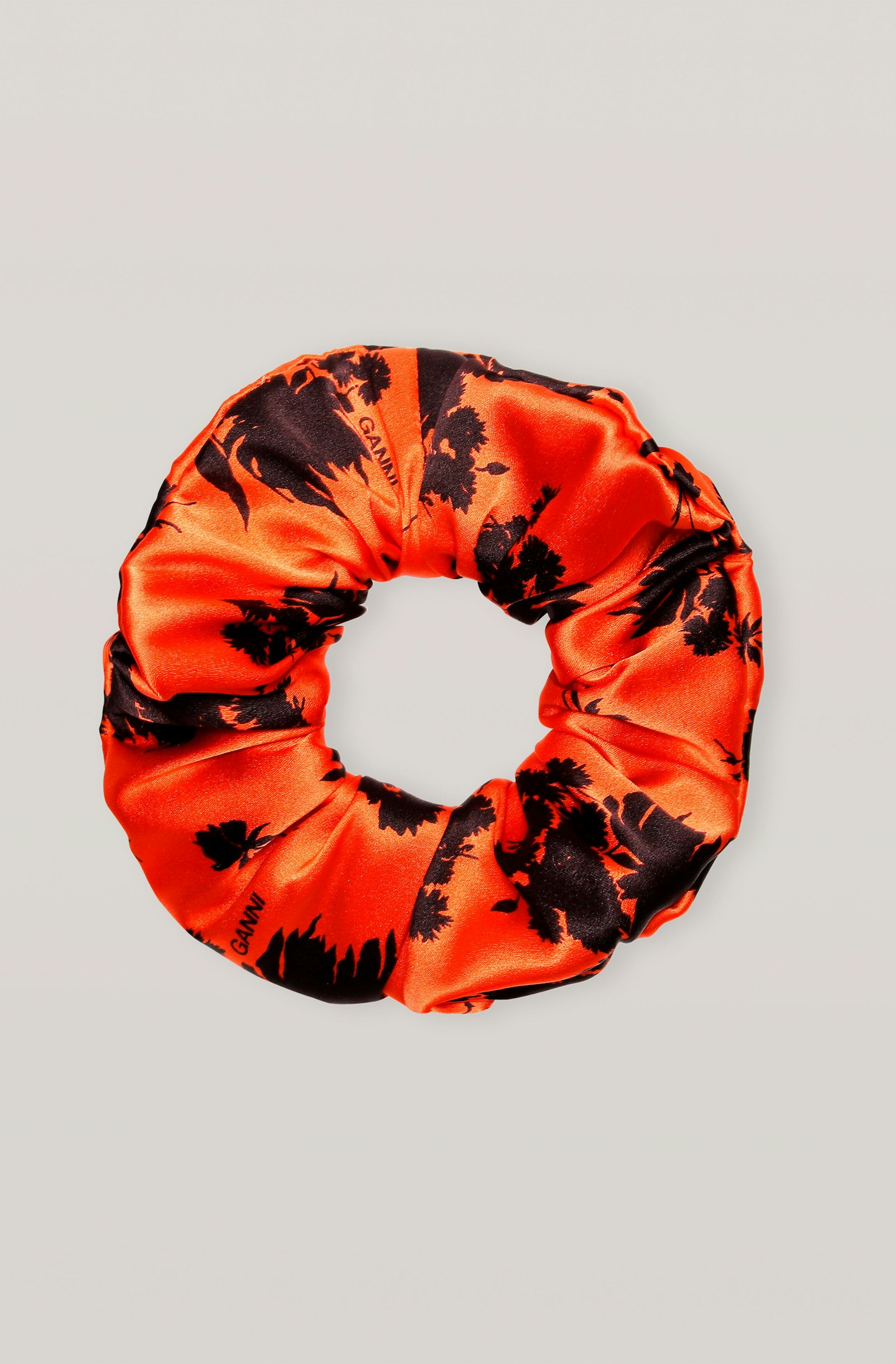 Ganni, Silk-Stretch Satin Scrunchie, £20