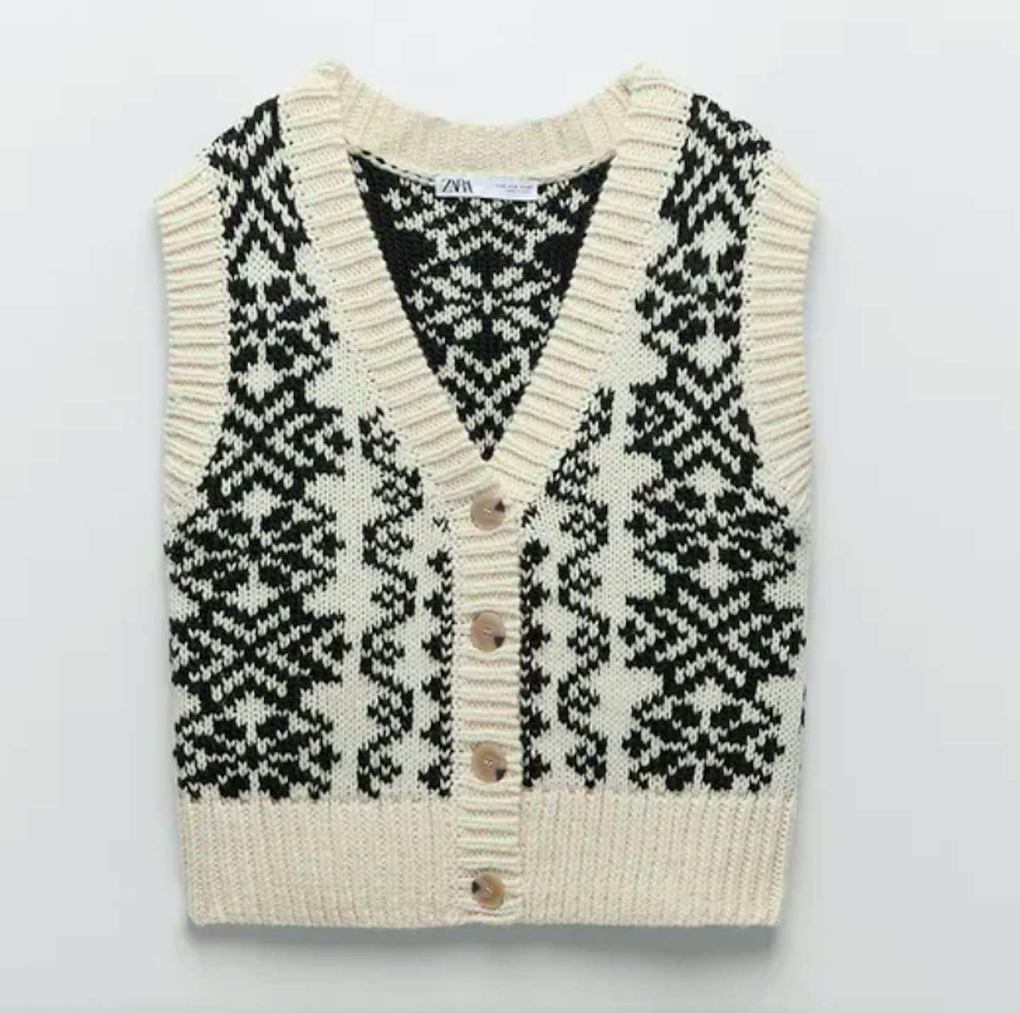 Zara, Printed Button Waistcoat, £25.99