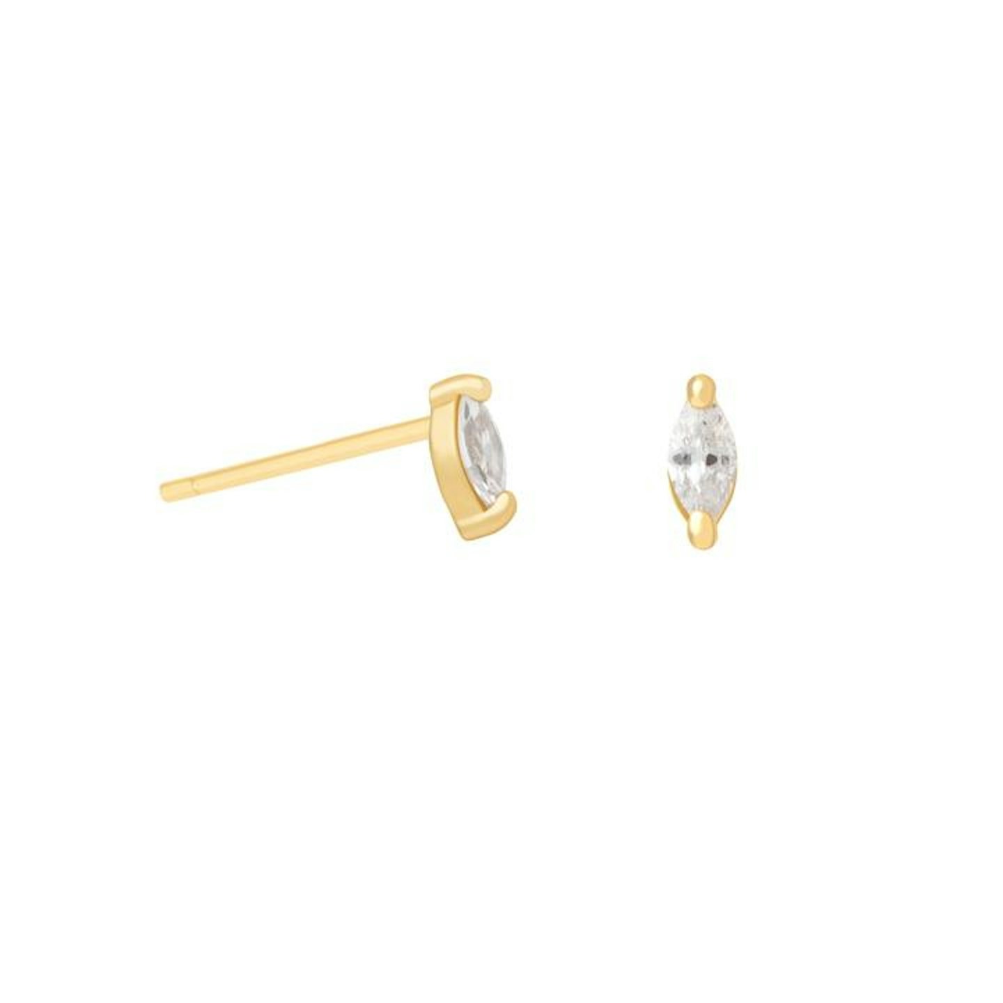 Astrid & Miyu, Navette Stud Earrings, £35