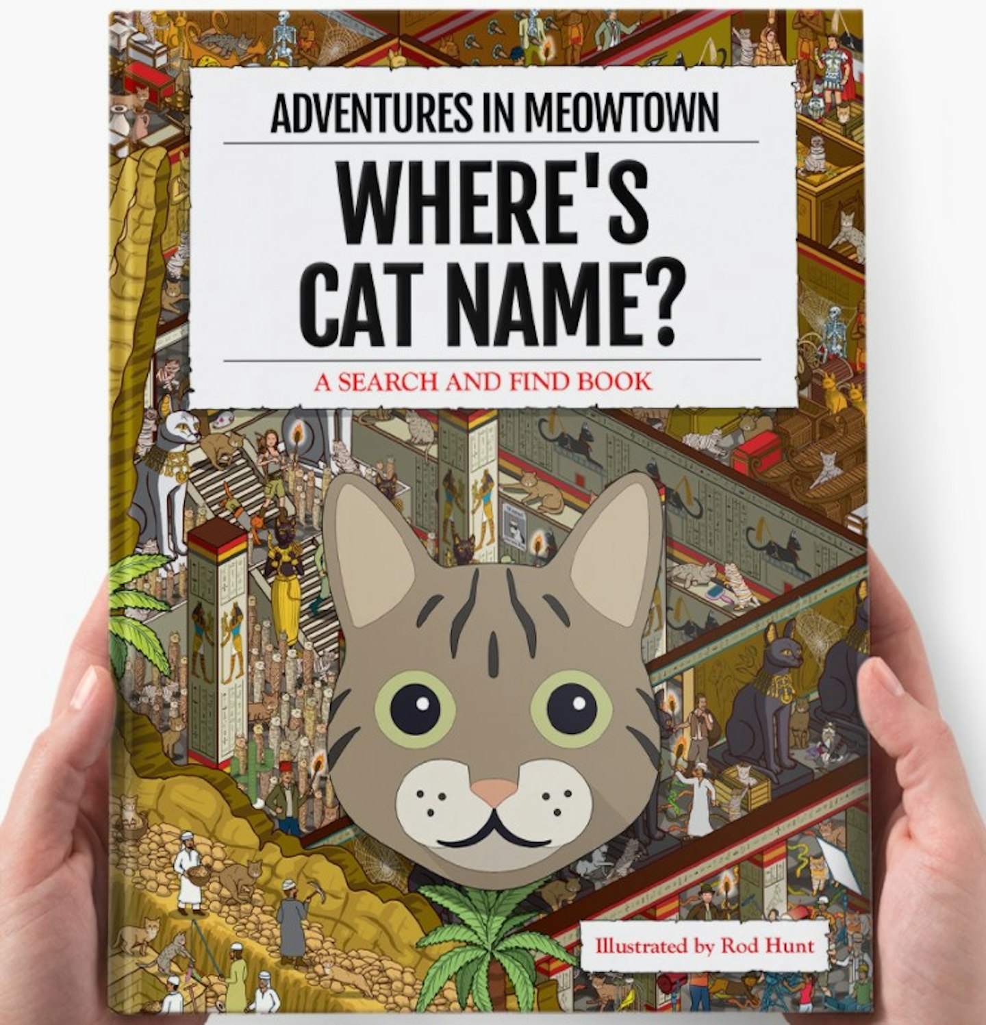 Personalised Book: Where's your cat? Adventures in Meowtown