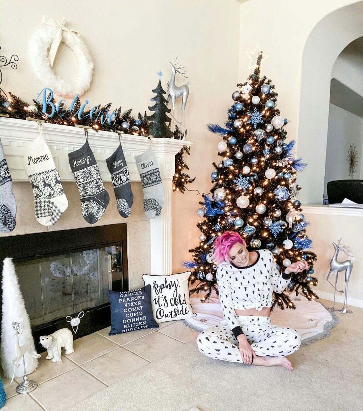 Black Christmas trees