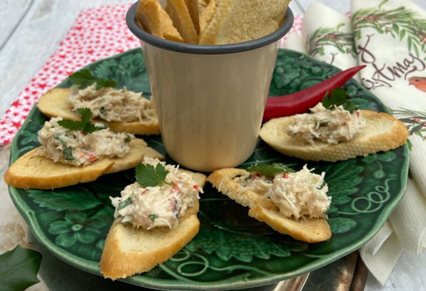 crab crostini's