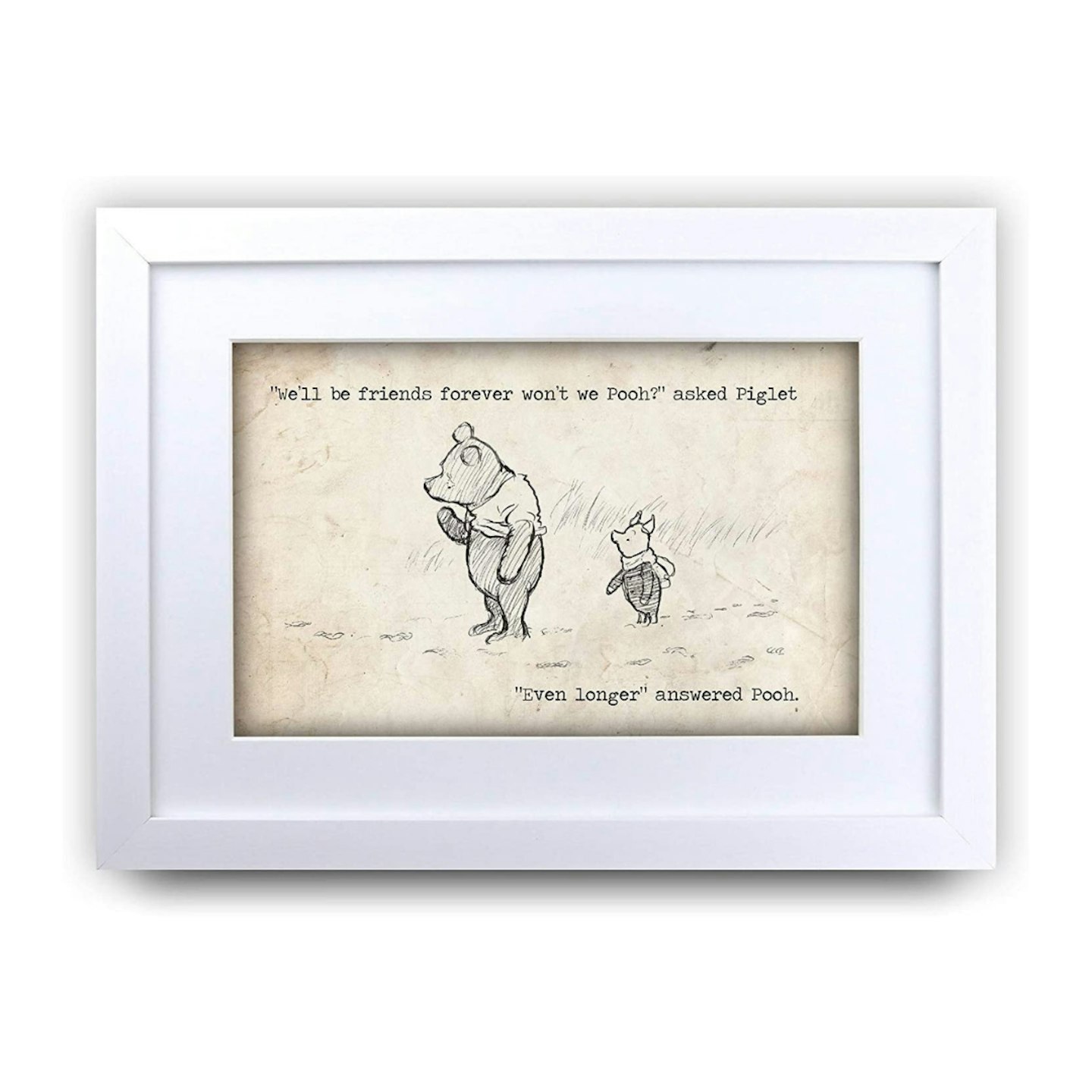 HWC Trading FR Winnie the Pooh Friends Forever A4 Framed Printed