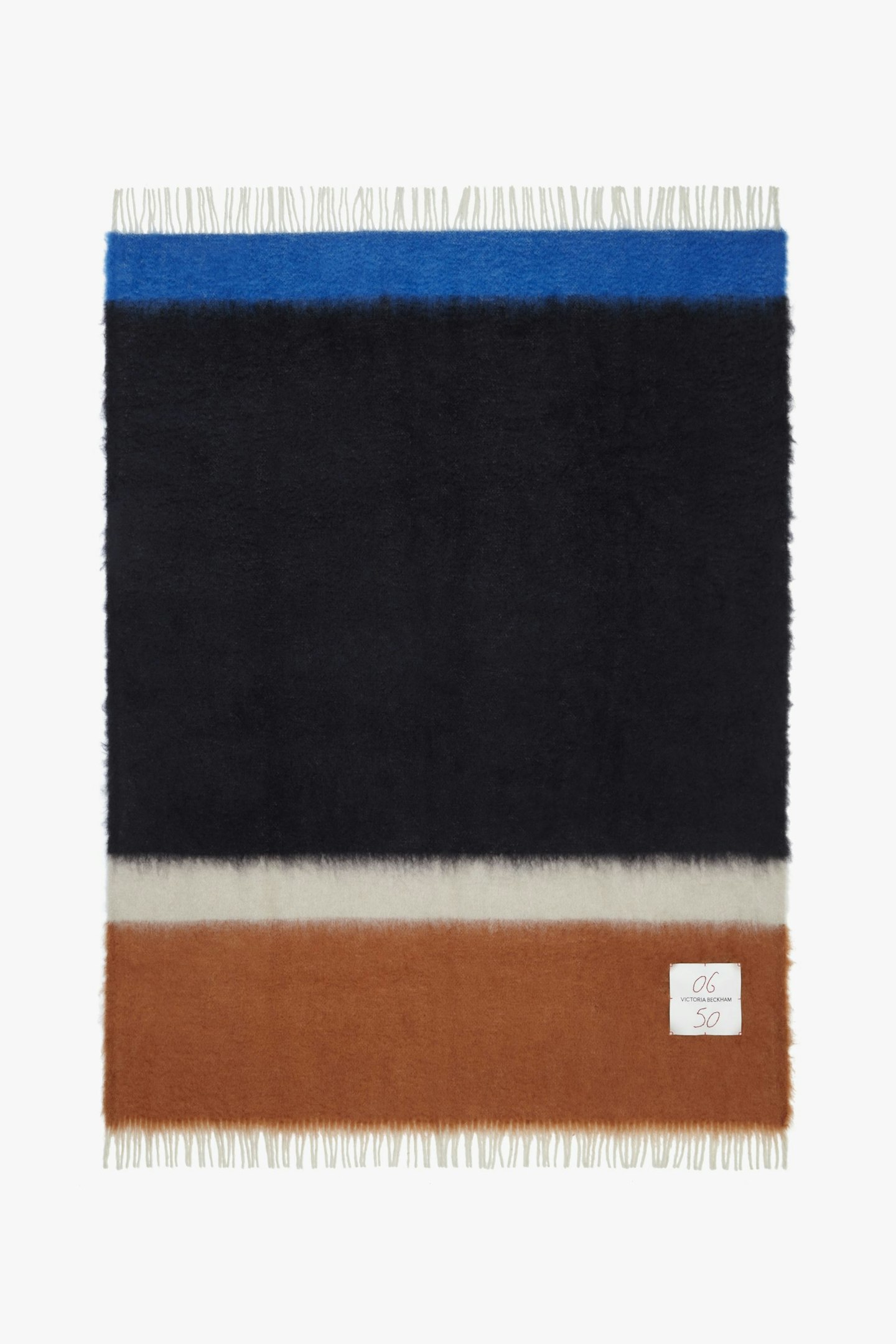VB, Colour-Block Blanket In Blue-Black Multi, £350