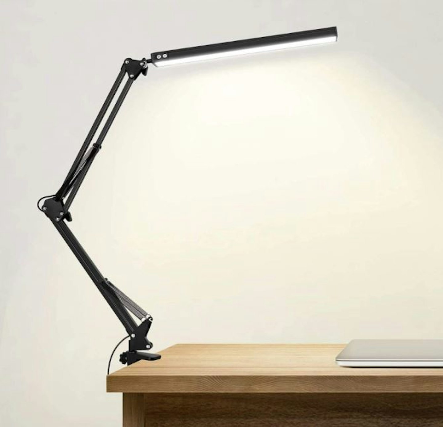 LED Desk Lamp with Clamp, 10W Eye-Care Dimmable Reading Light