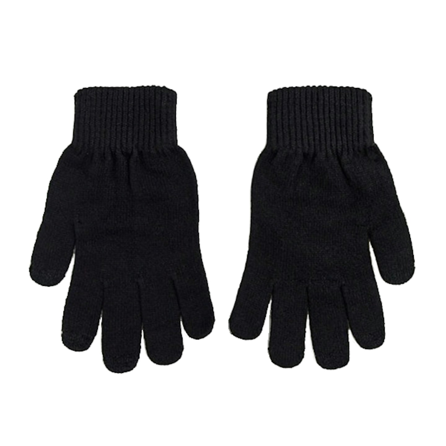ASOS DESIGN touch screen gloves in recycled polyester in black