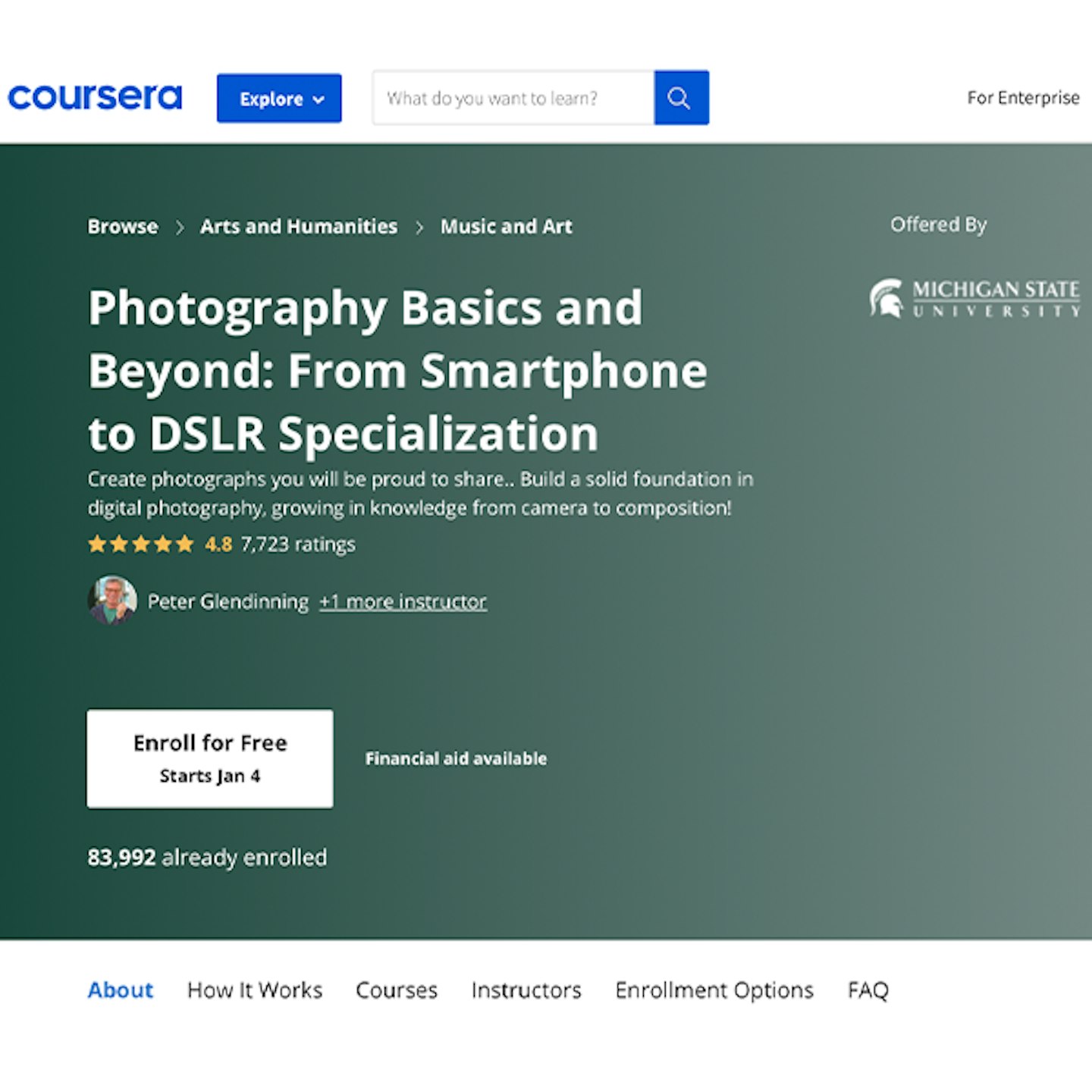 Coursera - Cameras, Exposure, and Photography