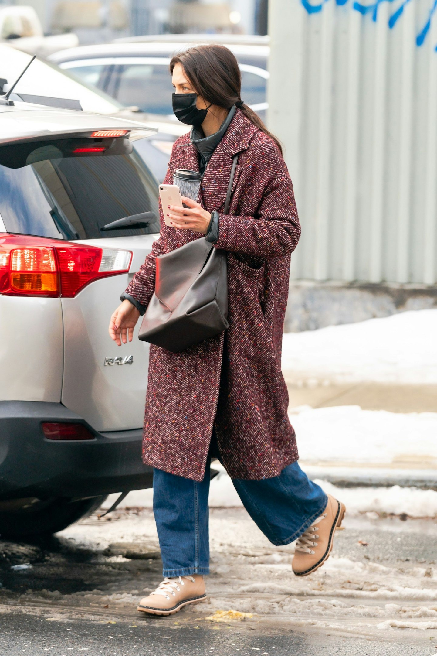 Katie Holmes winter coats