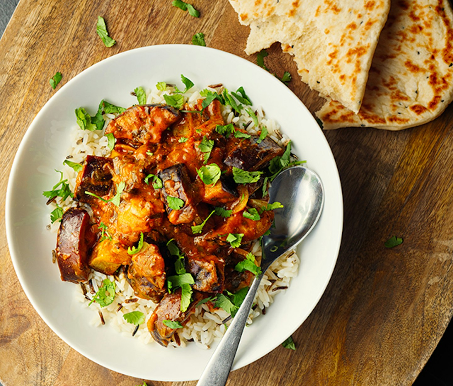 easy vegan recipes aubergine curry