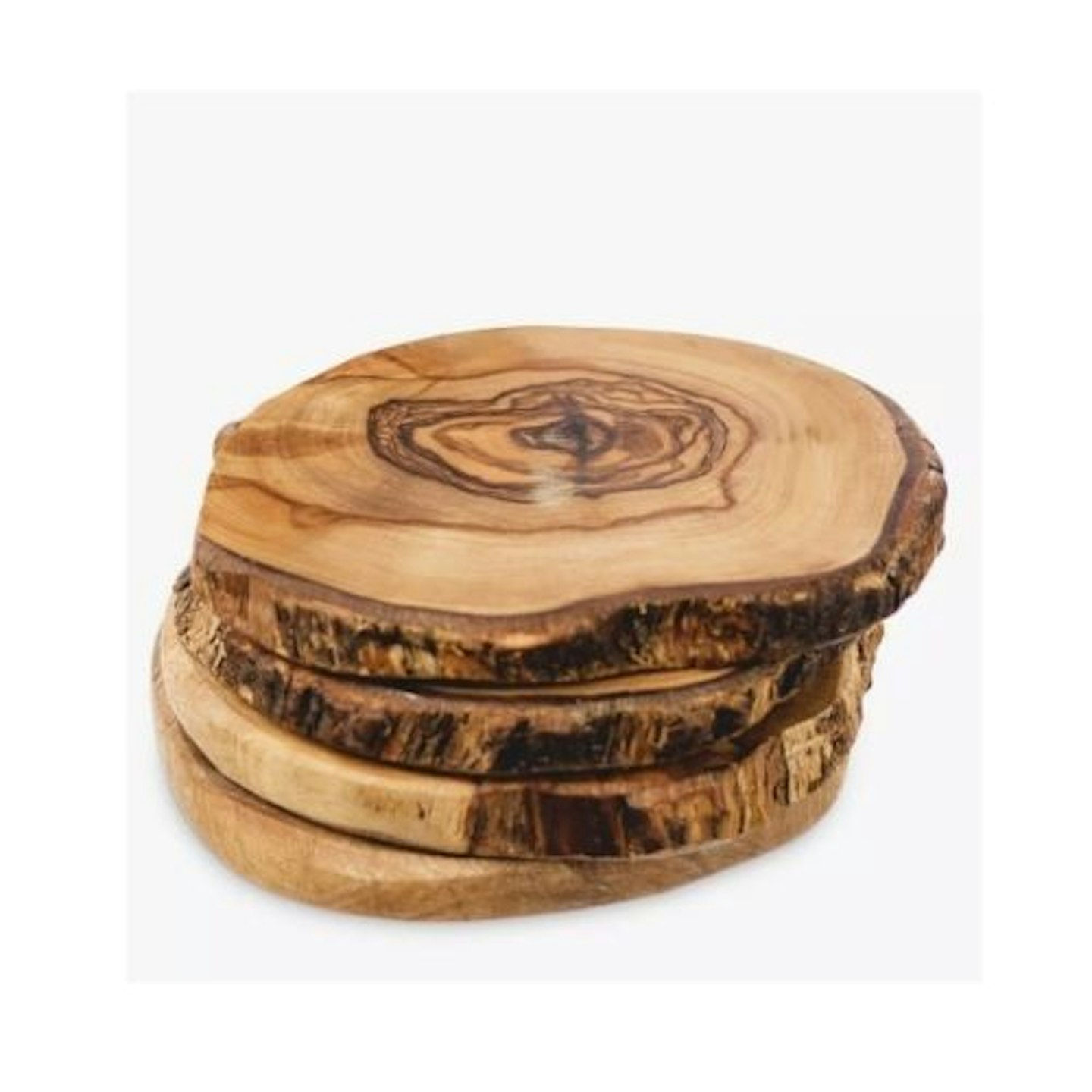 Naturally Med Round Olive Wood Coasters