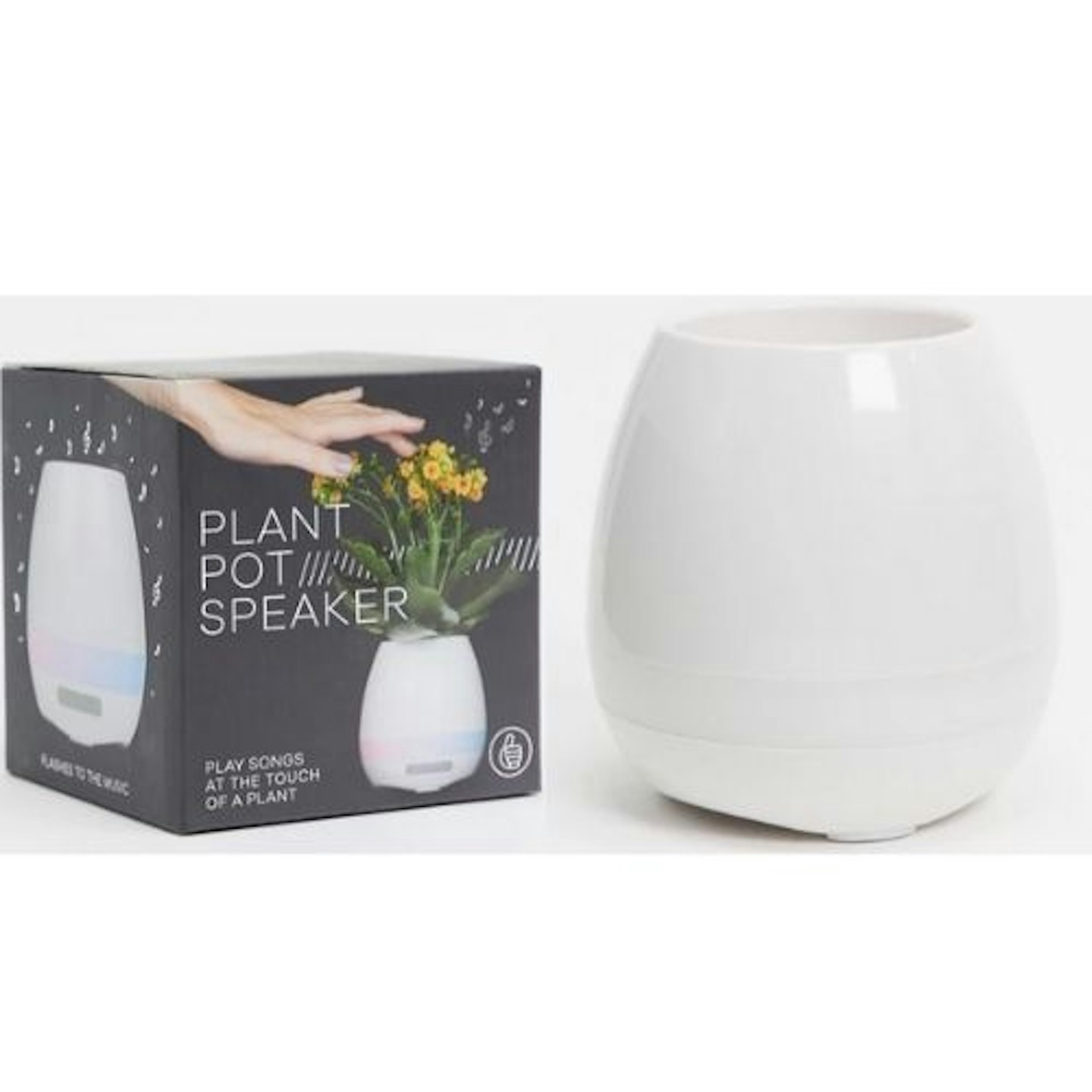Thumbs Up Plant Pot Speaker and box