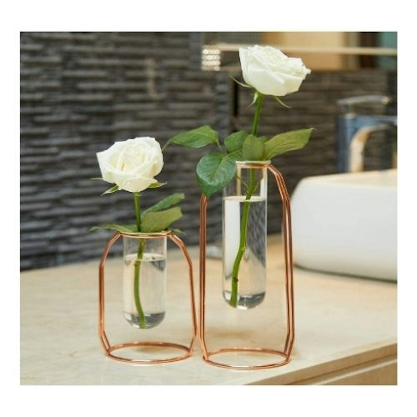 PuTwo Glass Flowers Vases, Set of Two