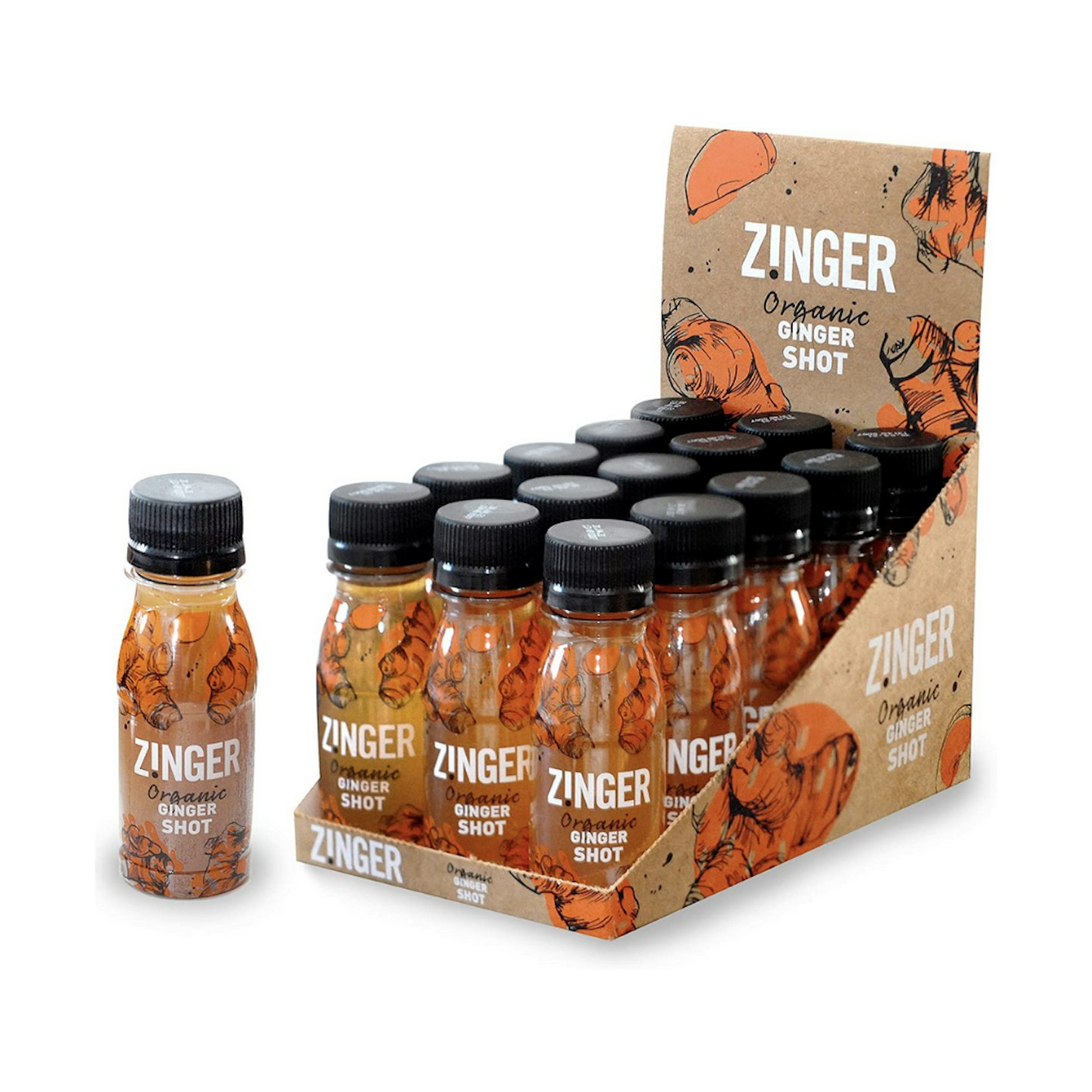 Zinger Organic ginger shot (70ml x 15 shots)