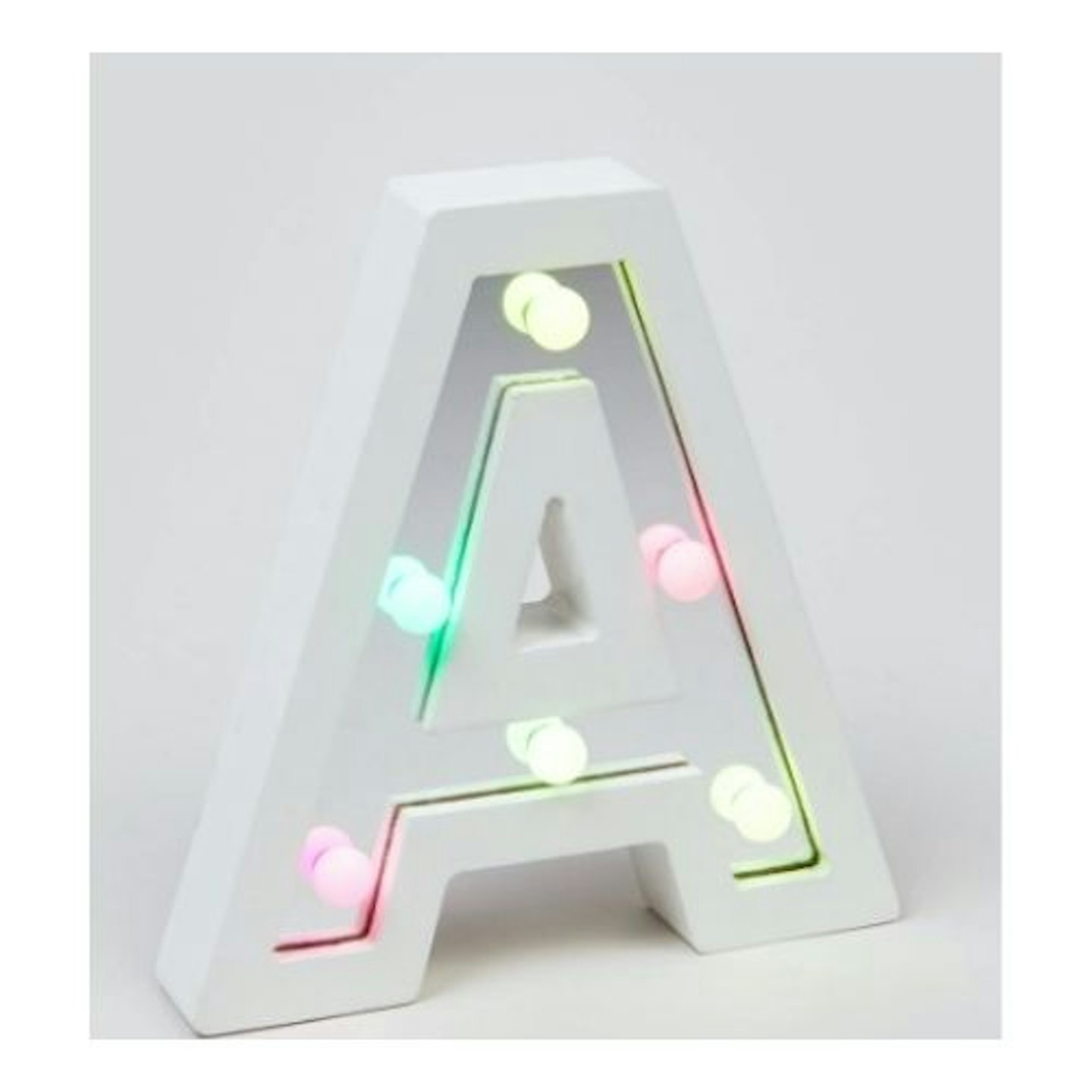 Mirrored LED Letter A