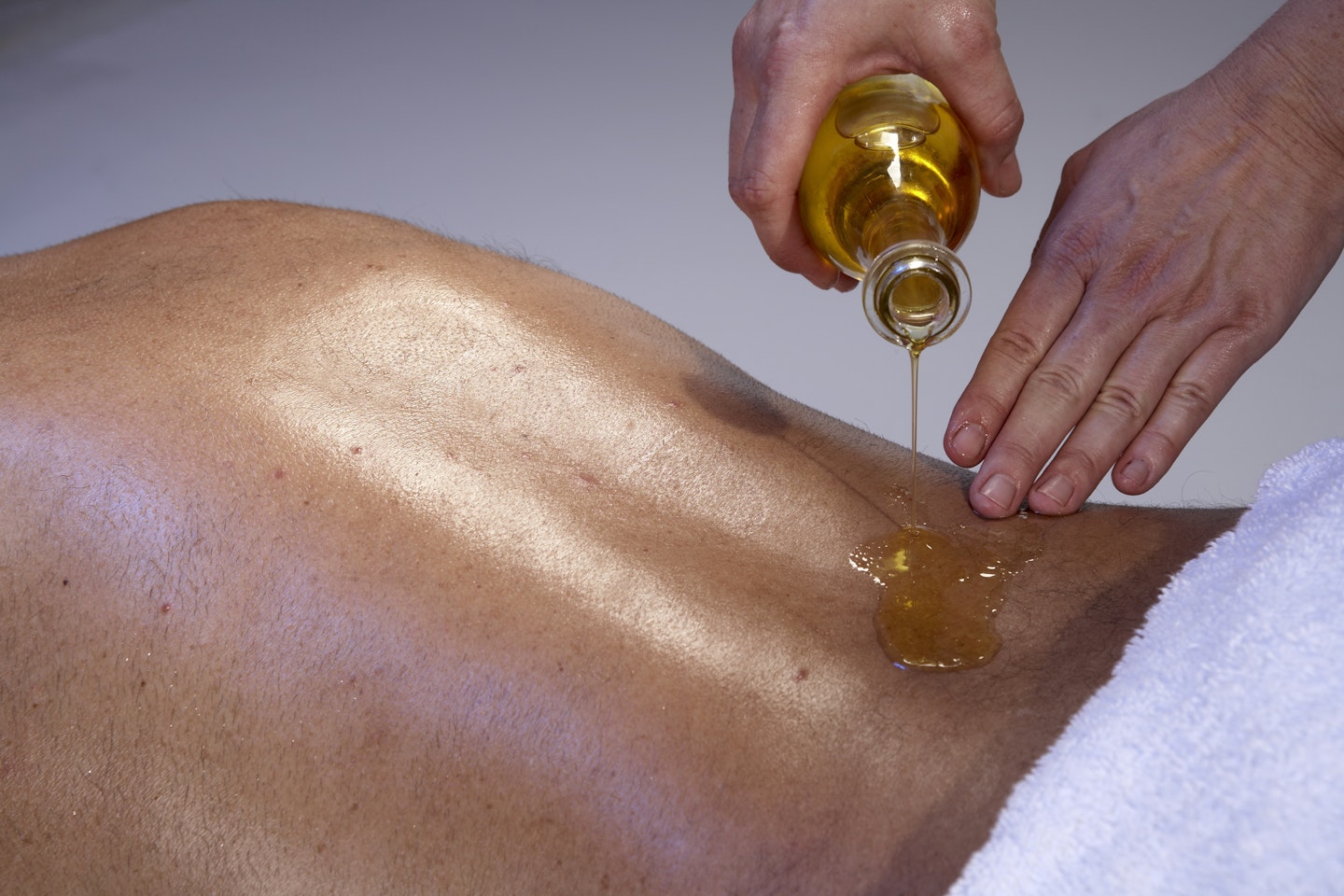 massage with olive oil
