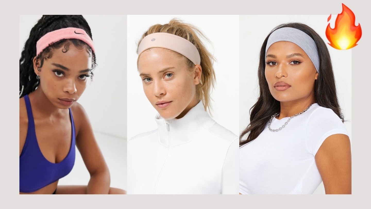 Style Along White Outdoor Fitness Sports Sweatband Headband Yoga Gym Head  Band for Women and Girls